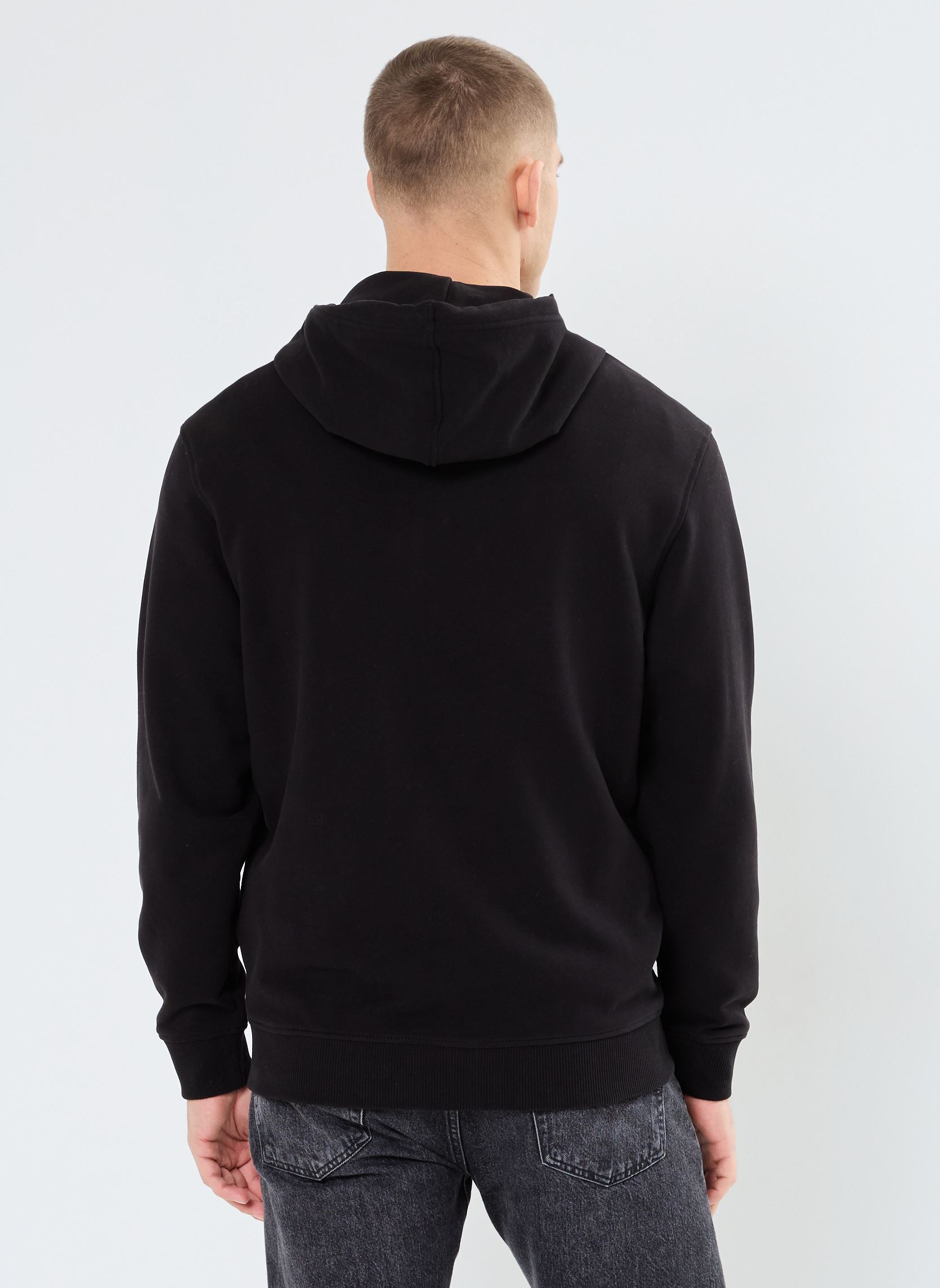 Sweats zippés Woven Label Zip Thro J30J326858 homme noir Calvin Klein Jeans Sweats zippés Woven Label Zip Thro J30J326858 homme noir CK BLACK