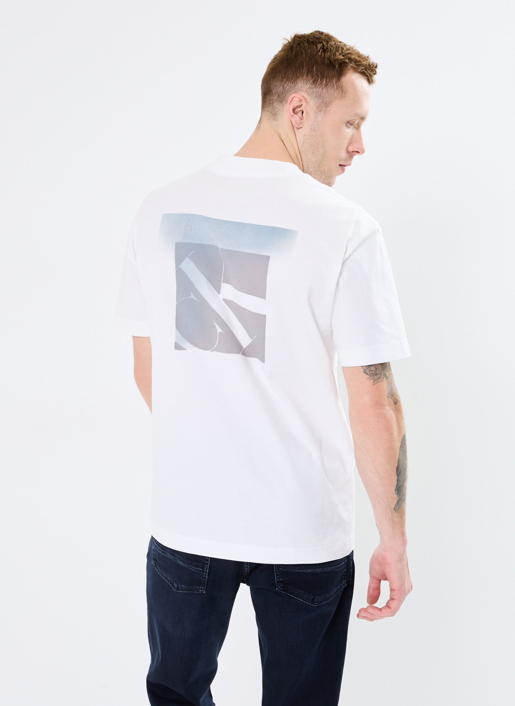 Kurzarm-T-Shirts Soft Layered Monogra J30J327089 herren weiß Calvin Klein Jeans Kurzarm-T-Shirts Soft Layered Monogra J30J327089 herren weiß BRIGHT WHITE