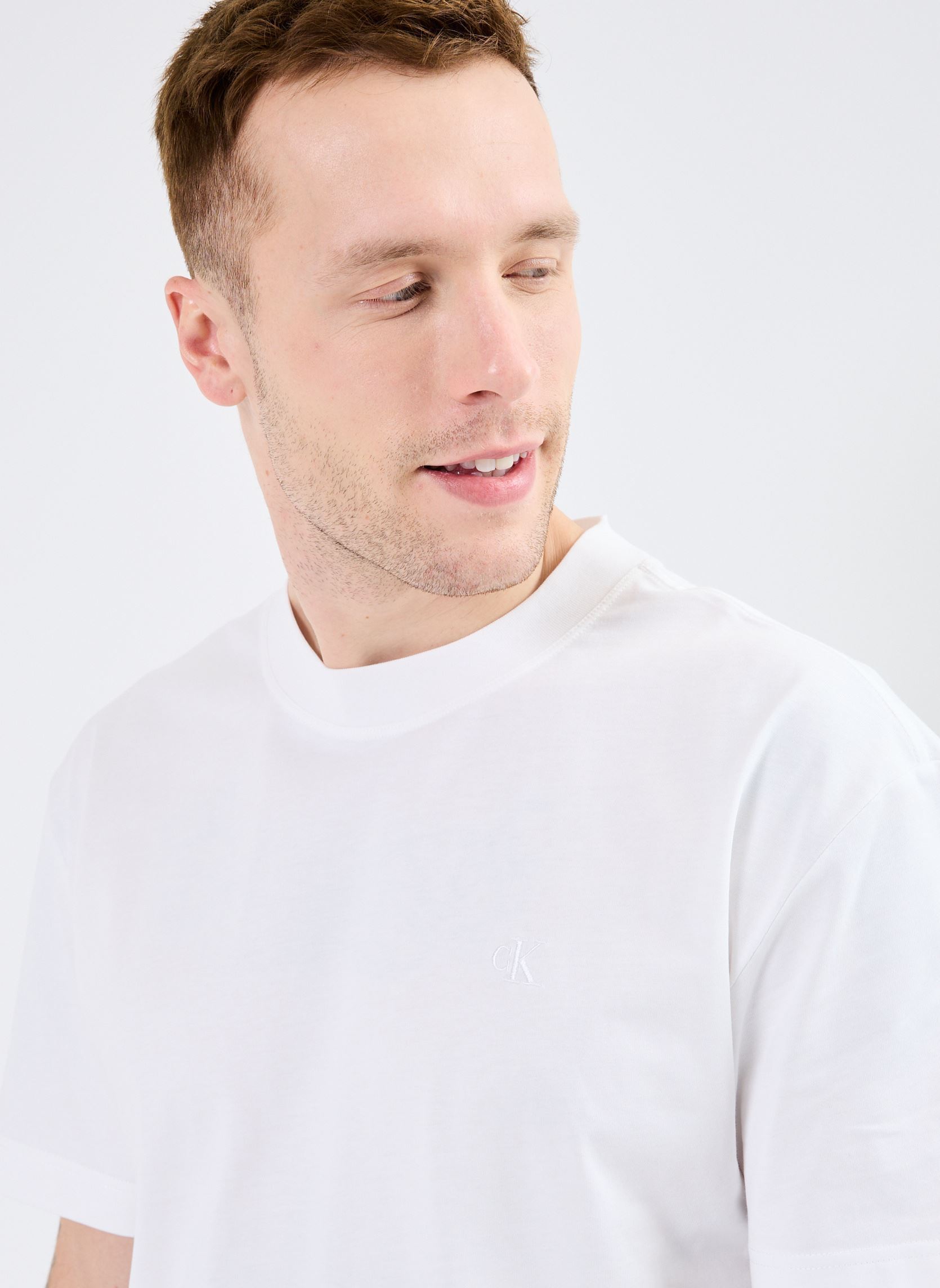Kurzarm-T-Shirts Soft Layered Monogra J30J327089 herren weiß Calvin Klein Jeans Kurzarm-T-Shirts Soft Layered Monogra J30J327089 herren weiß BRIGHT WHITE