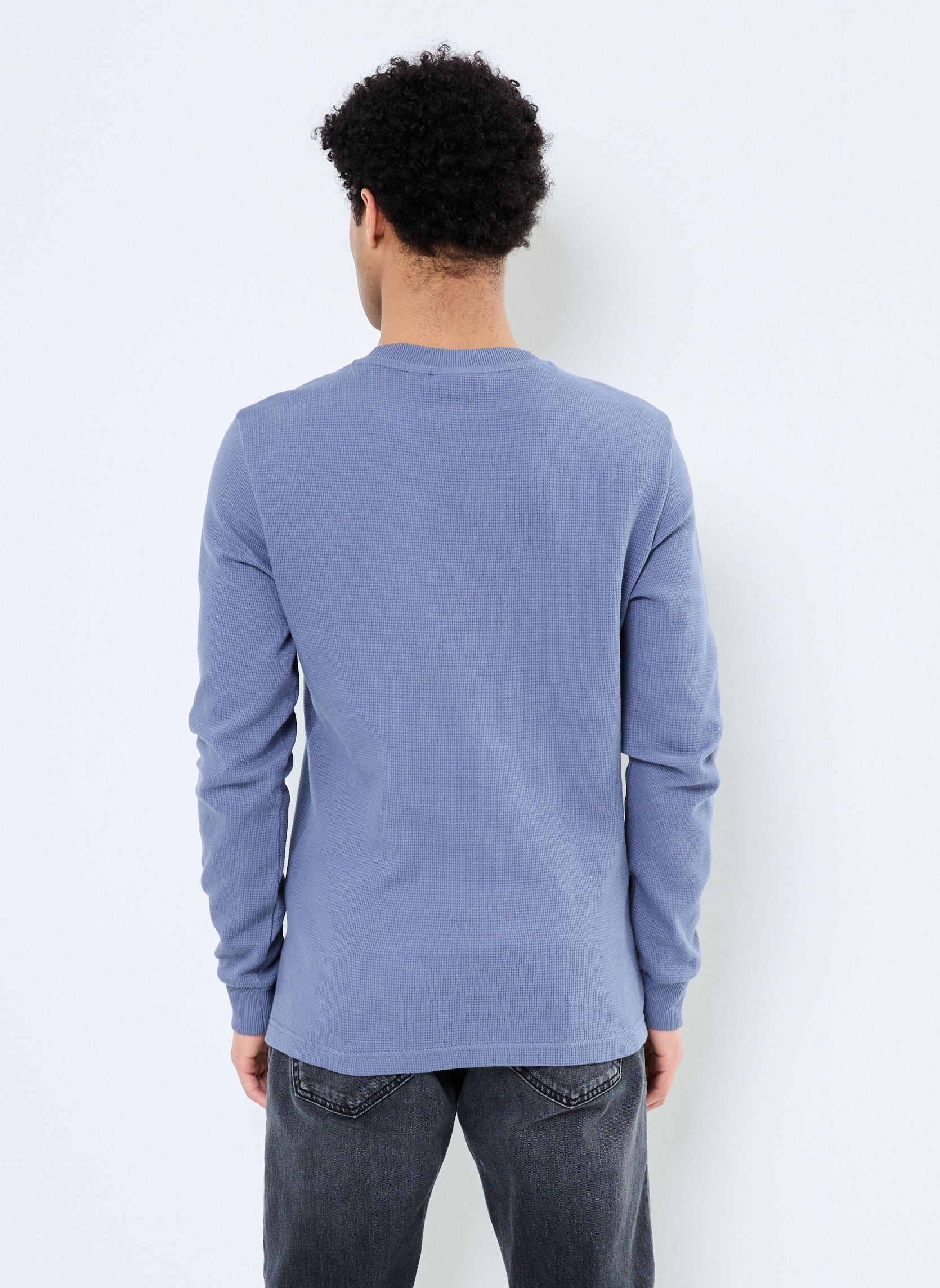 Tee-shirts manches longues Woven Label Waffle L J30J327117 homme gris Calvin Klein Jeans Tee-shirts manches longues Woven Label Waffle L J30J327117 homme gris GRISAILLE