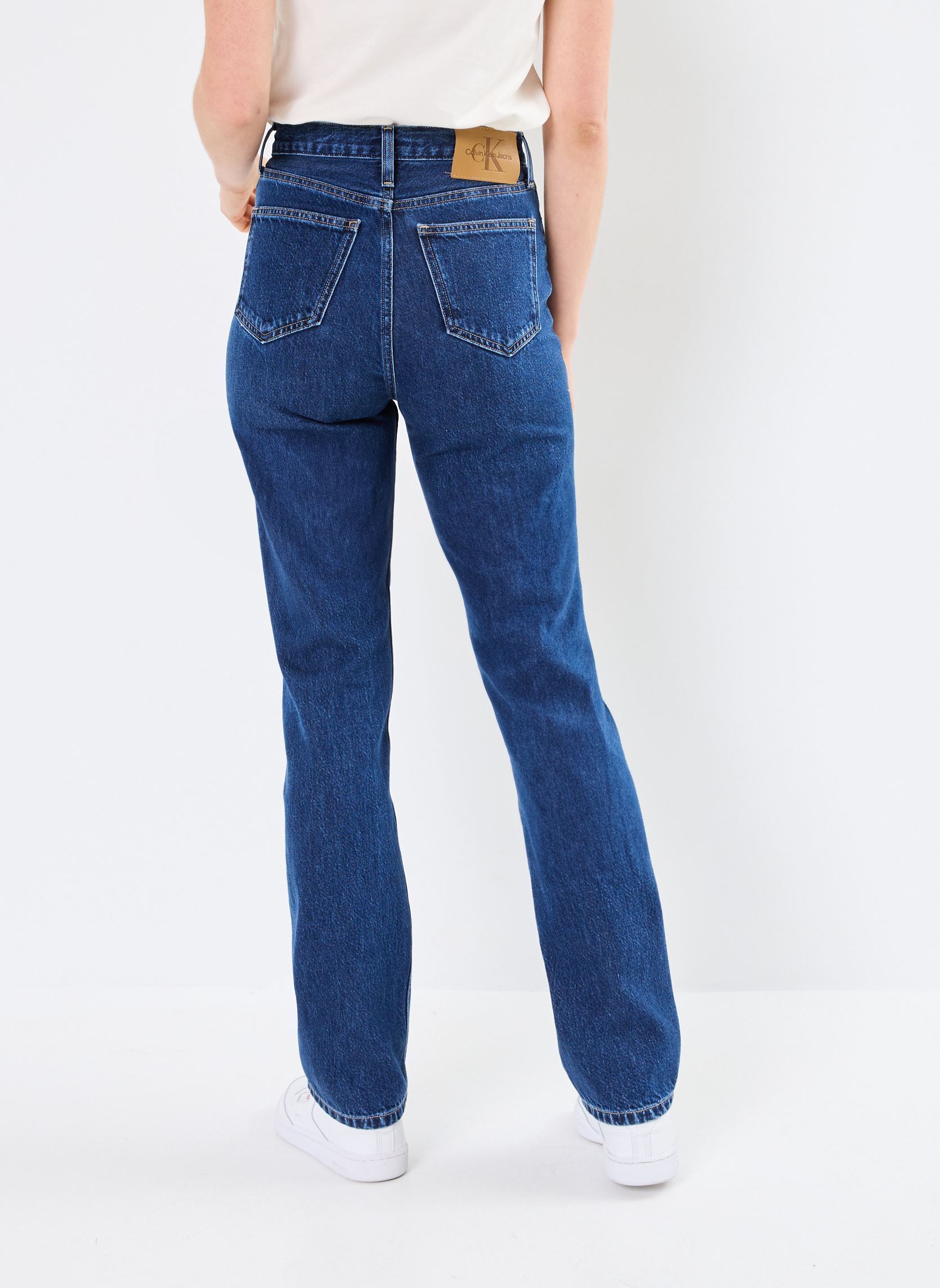 Rechte jeans / Straight Leg Jeans High Rise Straight J20J224504 dames blauw Calvin Klein Jeans Rechte jeans / Straight Leg Jeans High Rise Straight J20J224504 dames blauw DENIM DARK