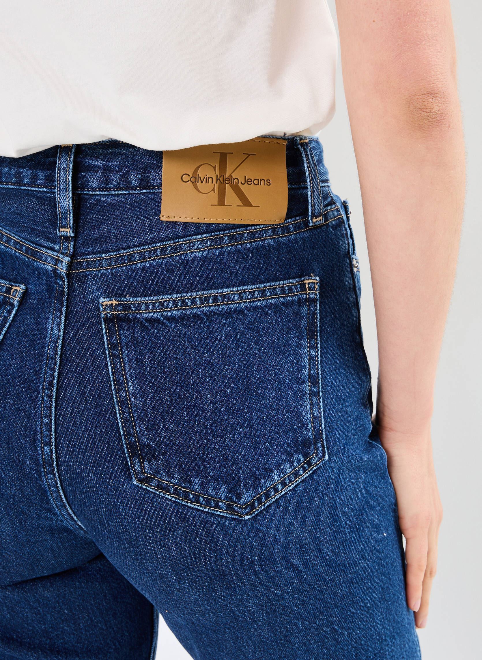 Rechte jeans / Straight Leg Jeans High Rise Straight J20J224504 dames blauw Calvin Klein Jeans Rechte jeans / Straight Leg Jeans High Rise Straight J20J224504 dames blauw DENIM DARK
