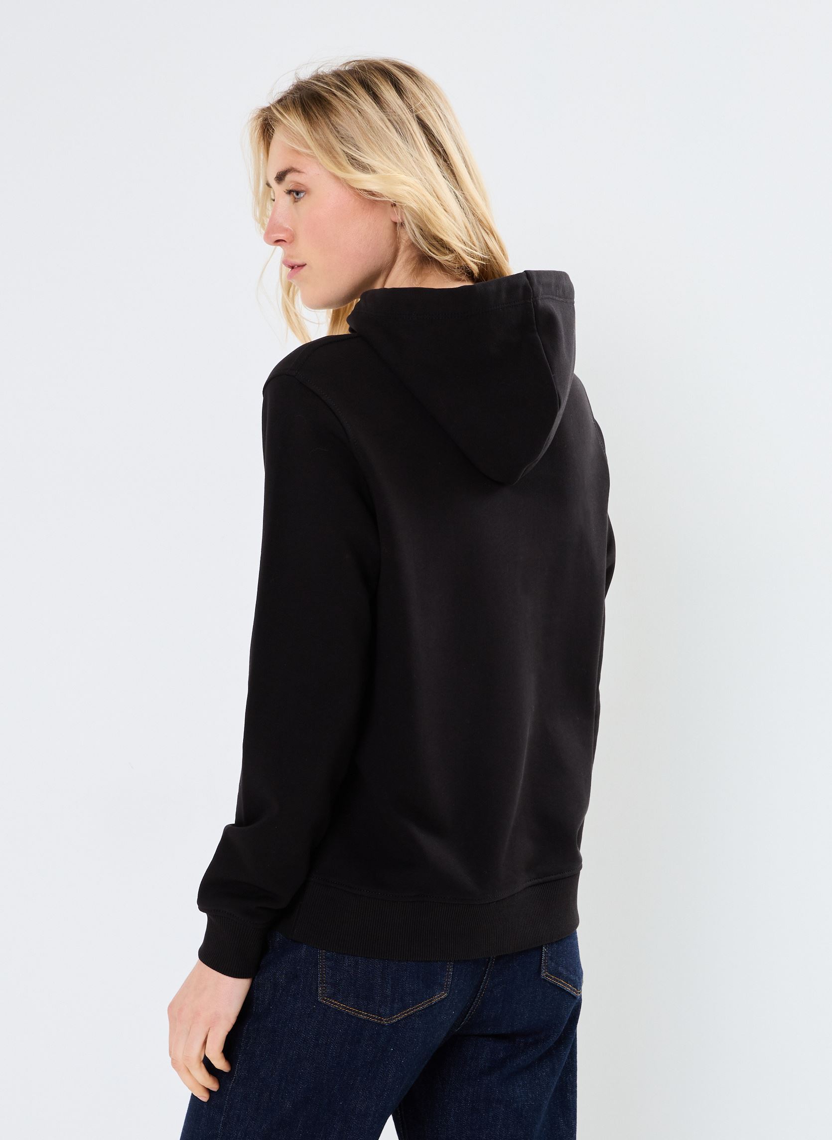 Kapuzenpullover Woven Label Regular J20J225085 damen schwarz Calvin Klein Jeans Kapuzenpullover Woven Label Regular J20J225085 damen schwarz CK BLACK