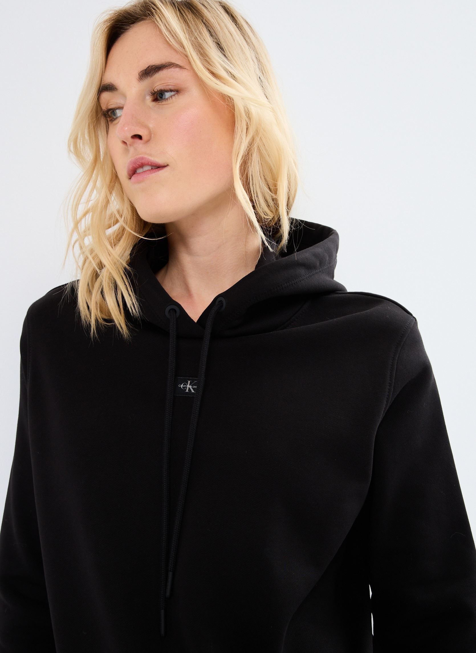 Kapuzenpullover Woven Label Regular J20J225085 damen schwarz Calvin Klein Jeans Kapuzenpullover Woven Label Regular J20J225085 damen schwarz CK BLACK