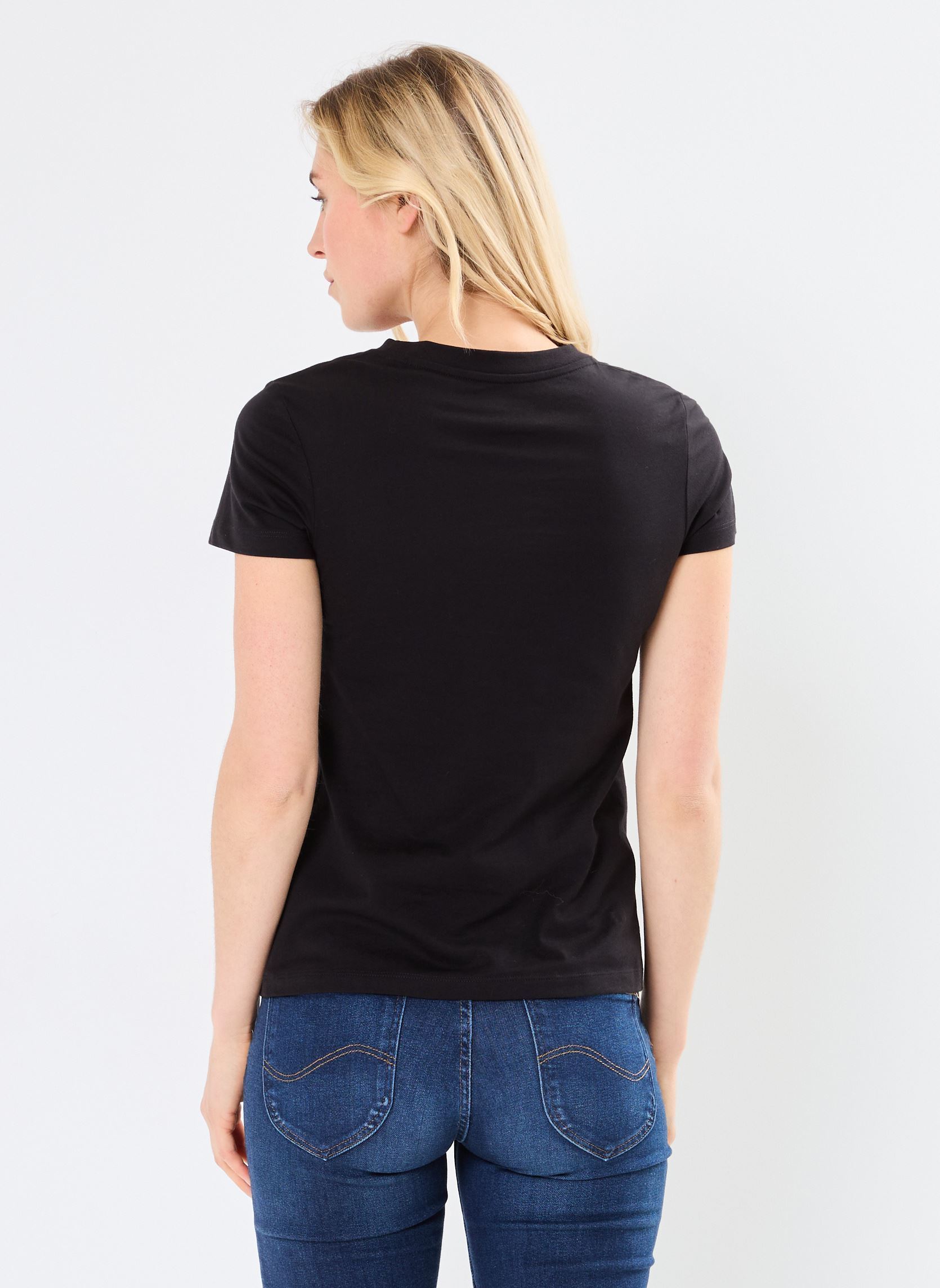 Tee-shirts manches courtes Gradient Ck Slim Tee J20J224982 femme noir Calvin Klein Jeans Tee-shirts manches courtes Gradient Ck Slim Tee J20J224982 femme noir CK BLACK