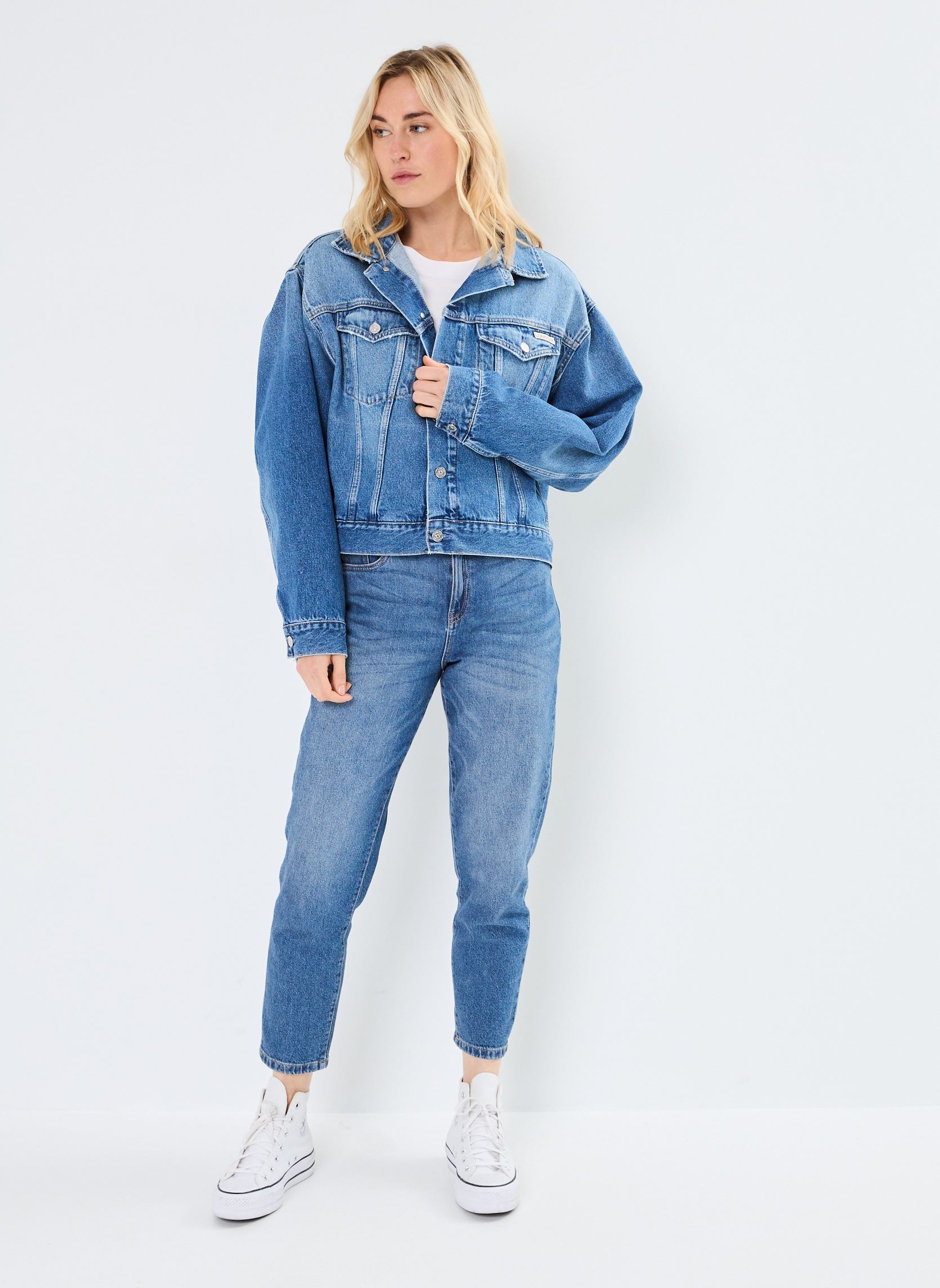 Jeansjacken Boxy Denim Jacket J20J224546 damen blau Calvin Klein Jeans Jeansjacken Boxy Denim Jacket J20J224546 damen blau DENIM LIGHT