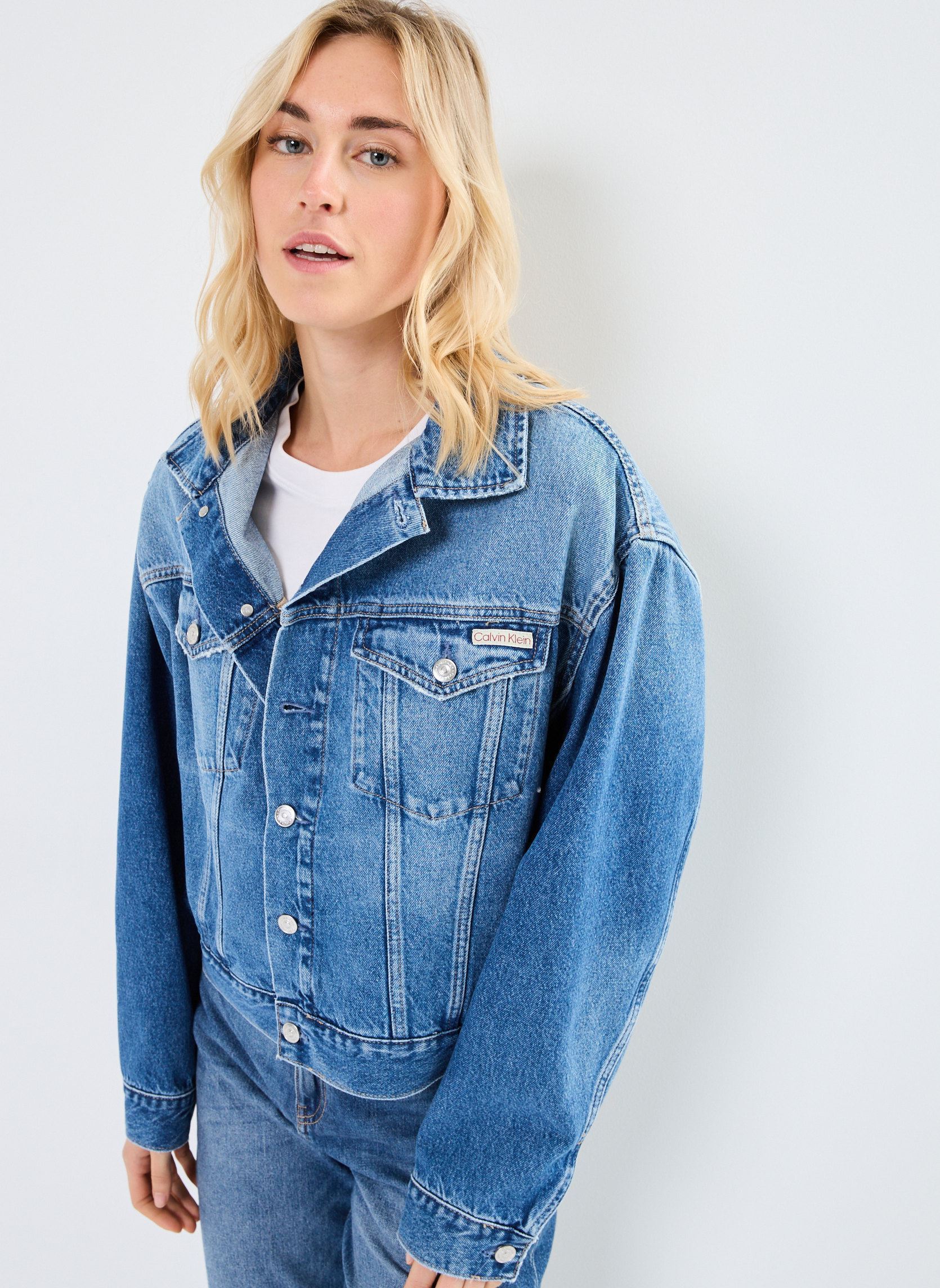 Jeansjacken Boxy Denim Jacket J20J224546 damen blau Calvin Klein Jeans Jeansjacken Boxy Denim Jacket J20J224546 damen blau DENIM LIGHT