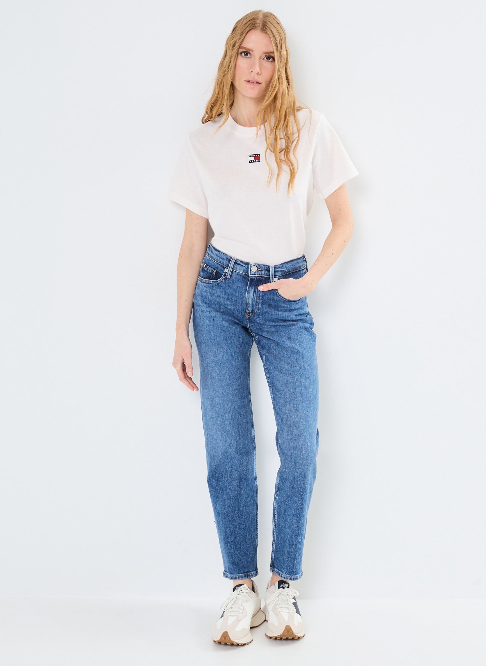 Jeans droit Nos Classic Straight WW0WW42489 femme bleu Tommy Hilfiger Jeans droit Nos Classic Straight WW0WW42489 femme bleu Nos Mid Blue