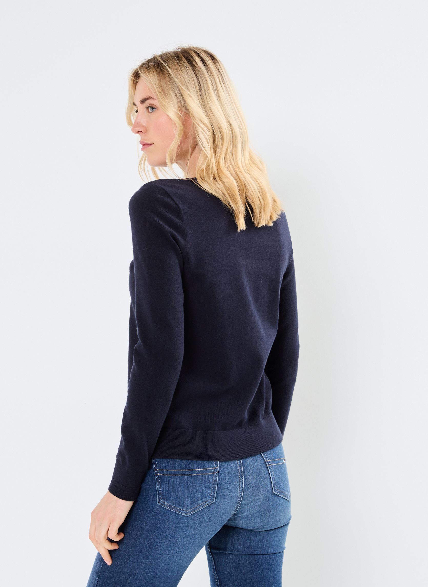 Pulls Co Jersey Stitch Boa WW0WW42050 femme bleu Tommy Hilfiger Pulls Co Jersey Stitch Boa WW0WW42050 femme bleu DESERT SKY
