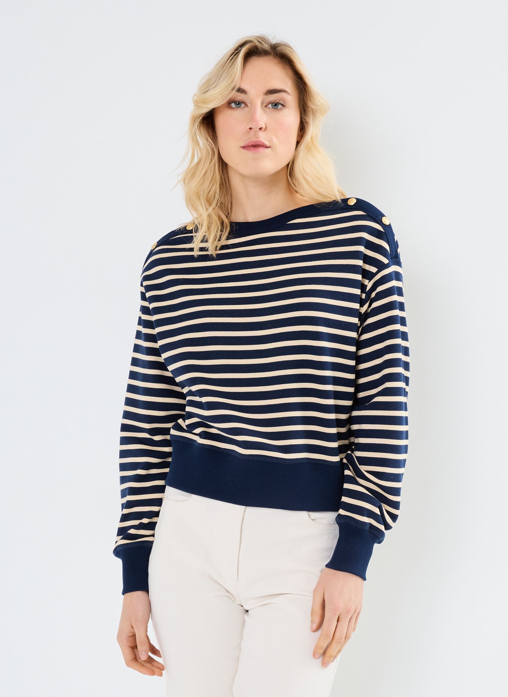 Vêtements Tommy Hilfiger Gold Btn Boat Nk Swt WW0WW44447 pour Accessoires