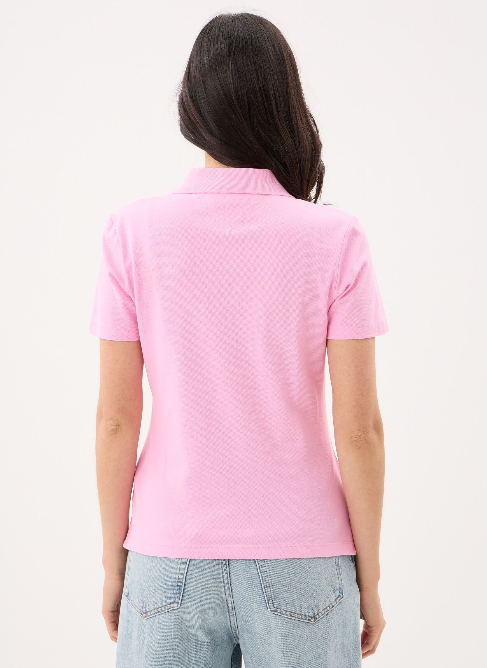 Kurzarm-Poloshirts 1985 Slim Pique Polo WW0WW43225 damen rosa Tommy Hilfiger Kurzarm-Poloshirts 1985 Slim Pique Polo WW0WW43225 damen rosa ROSE PETAL