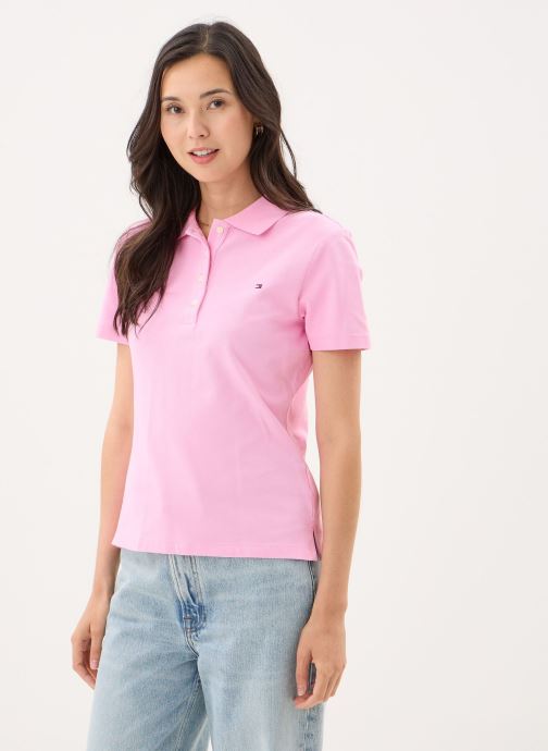 Tommy Hilfiger Polos manches courtes 1985 Slim Pique Polo WW0WW43225 femme rose