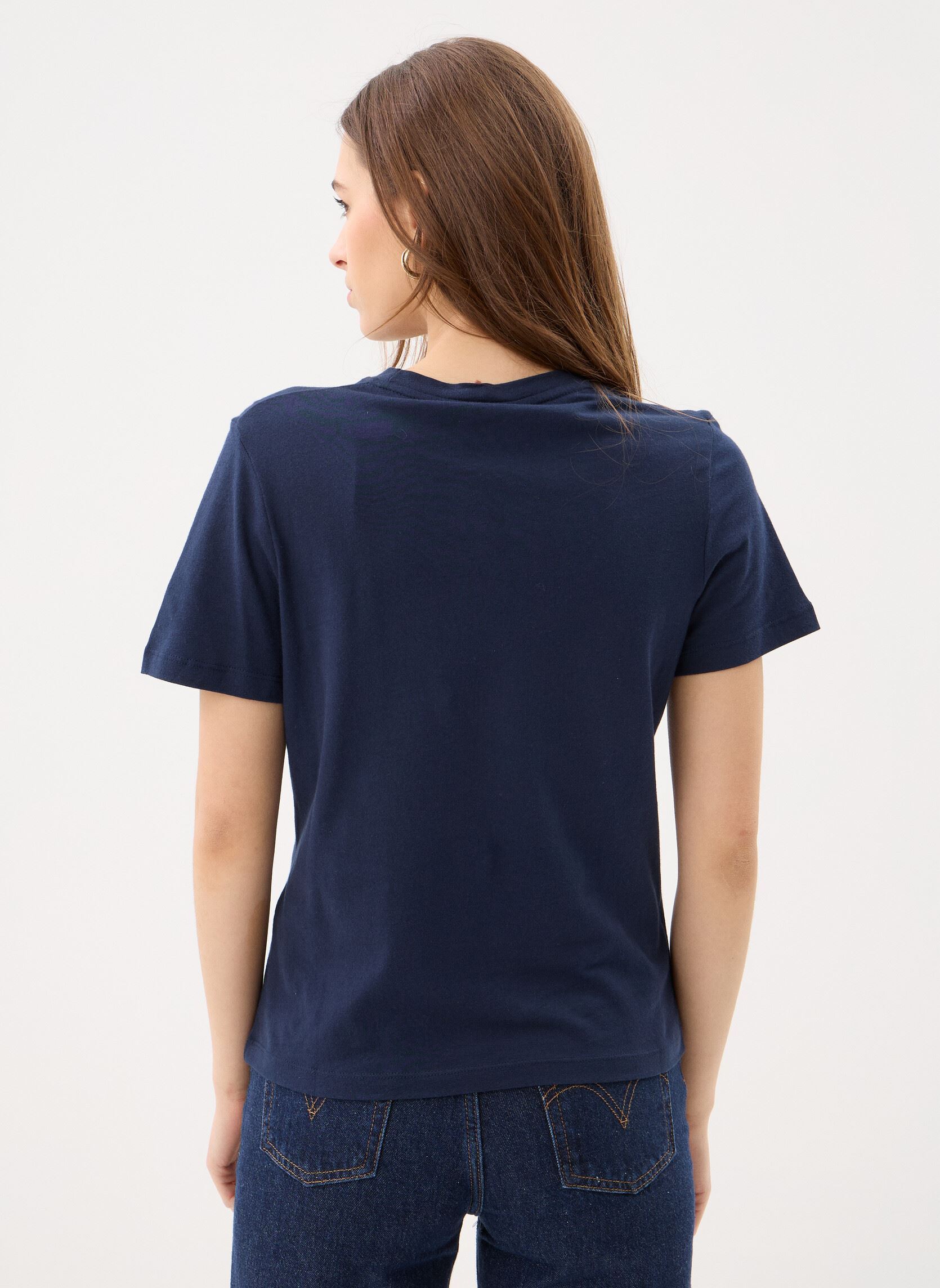 Kurzarm-T-Shirts Reg Corp Logo C-Nk S WW0WW40276 damen blau Tommy Hilfiger Kurzarm-T-Shirts Reg Corp Logo C-Nk S WW0WW40276 damen blau DARK NIGHT NAVY