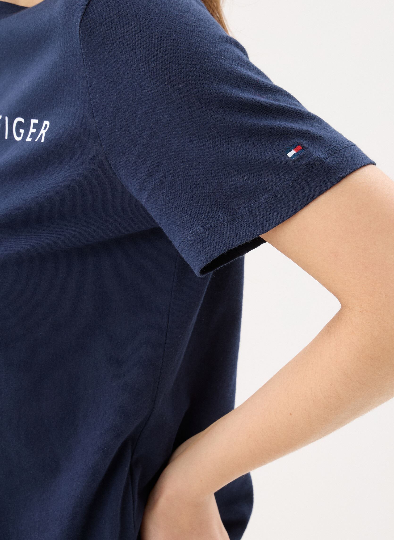 Kurzarm-T-Shirts Reg Corp Logo C-Nk S WW0WW40276 damen blau Tommy Hilfiger Kurzarm-T-Shirts Reg Corp Logo C-Nk S WW0WW40276 damen blau DARK NIGHT NAVY