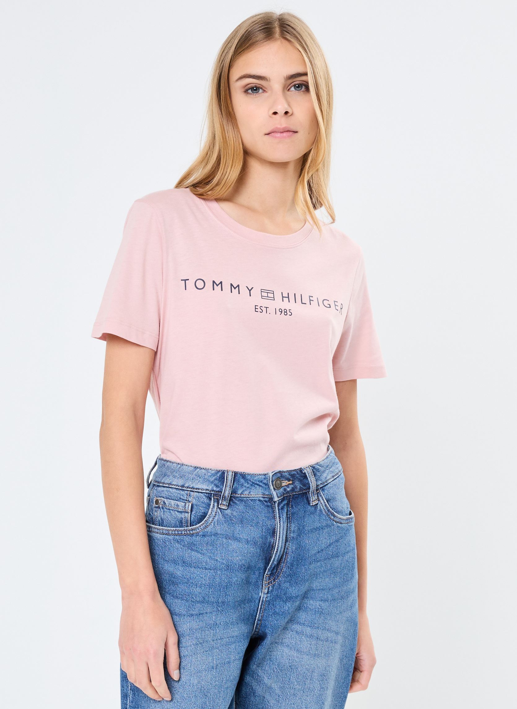 Vêtements Tommy Hilfiger Reg Corp Logo C Nk WW0WW40276 pour Accessoires - vue 6