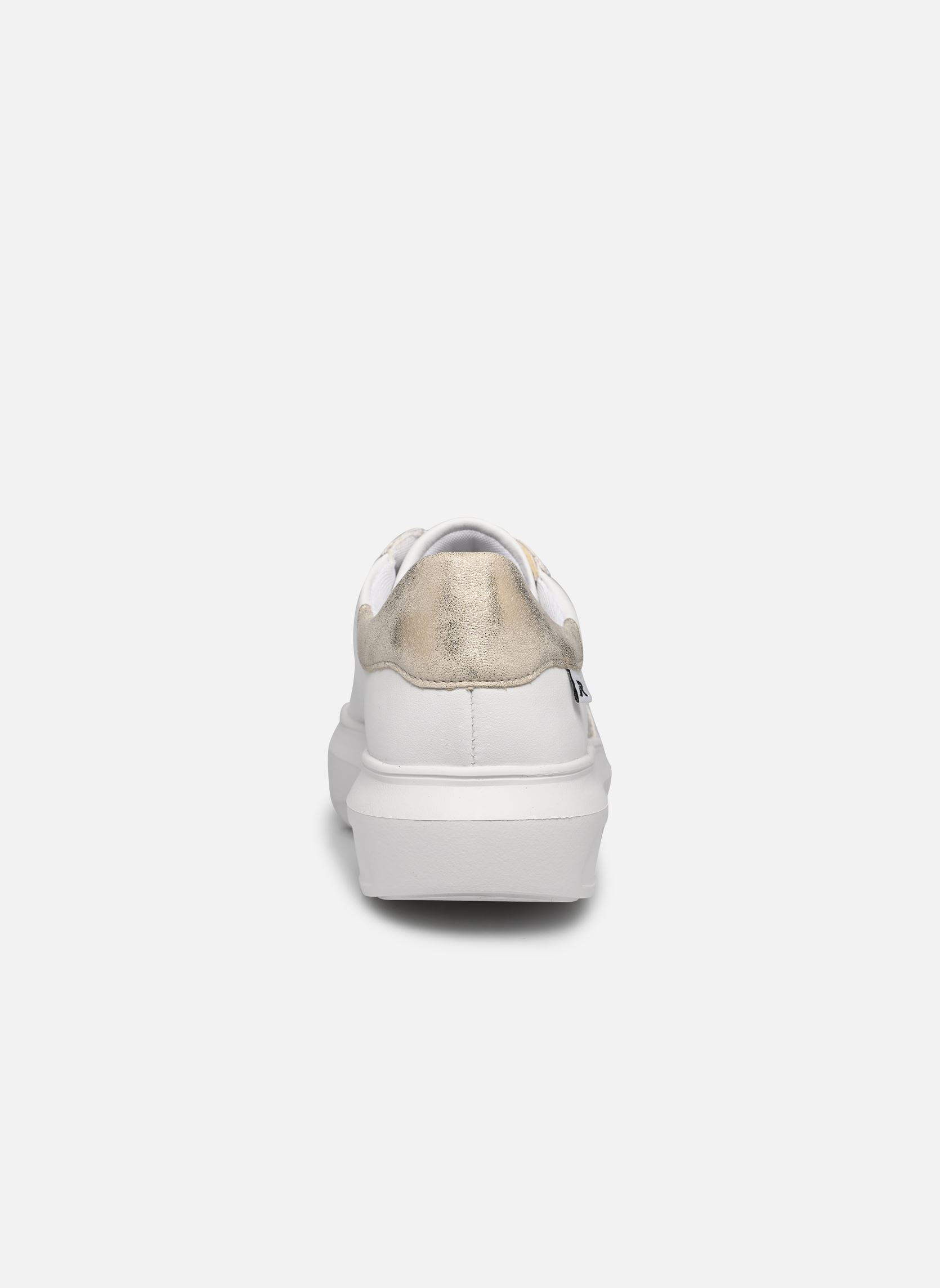 Lage sneakers W1202 dames wit Rieker Lage sneakers W1202 dames wit WEISS/MUSCHEL/GOLD-SILBER