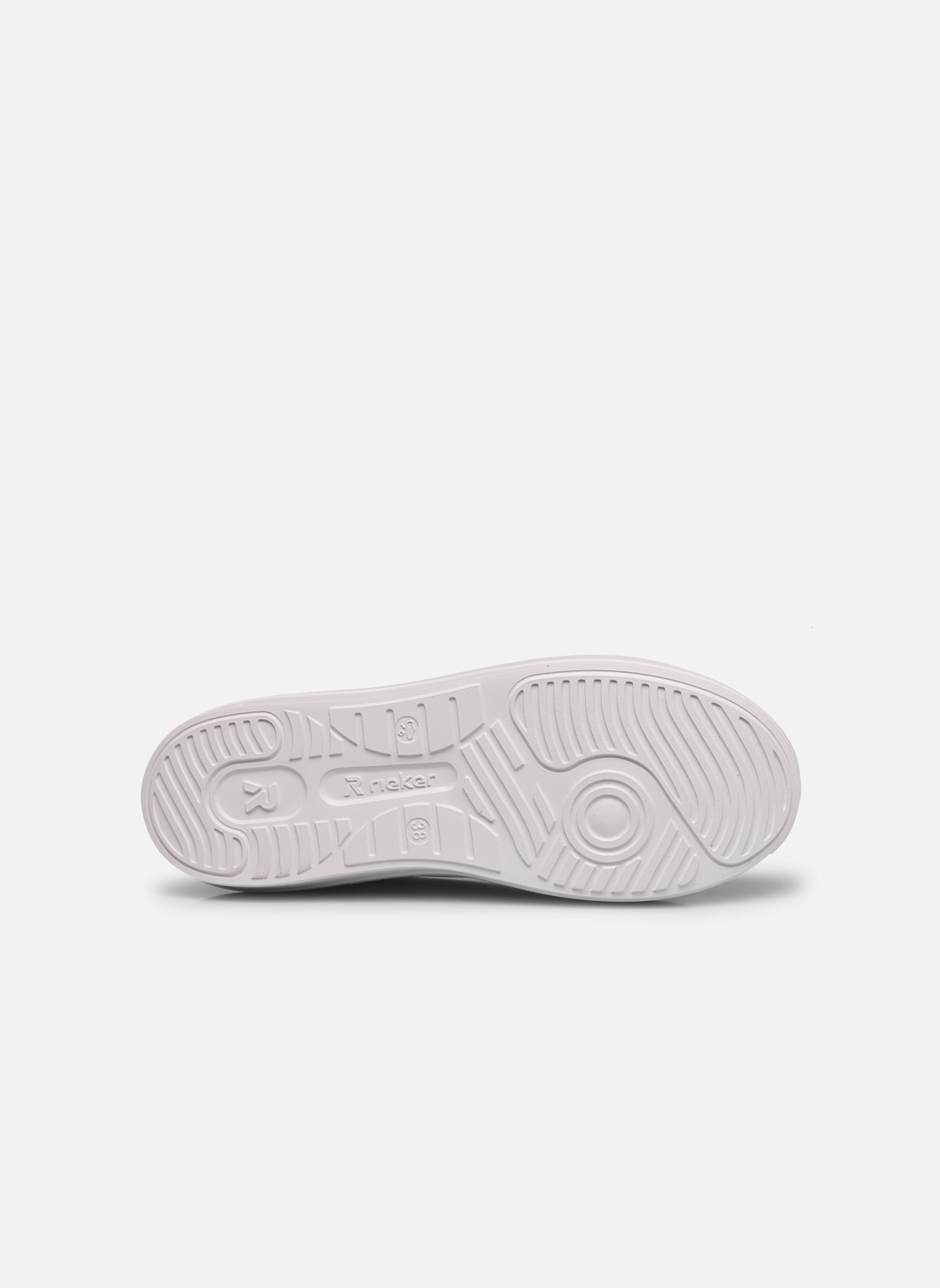 Lage sneakers W1202 dames wit Rieker Lage sneakers W1202 dames wit WEISS/MUSCHEL/GOLD-SILBER