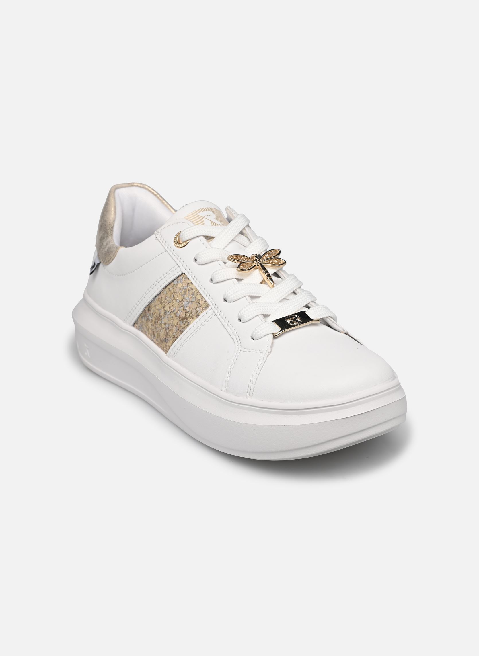 Niedrige Sneaker W1202 damen weiß Rieker Niedrige Sneaker W1202 damen weiß WEISS/MUSCHEL/GOLD-SILBER