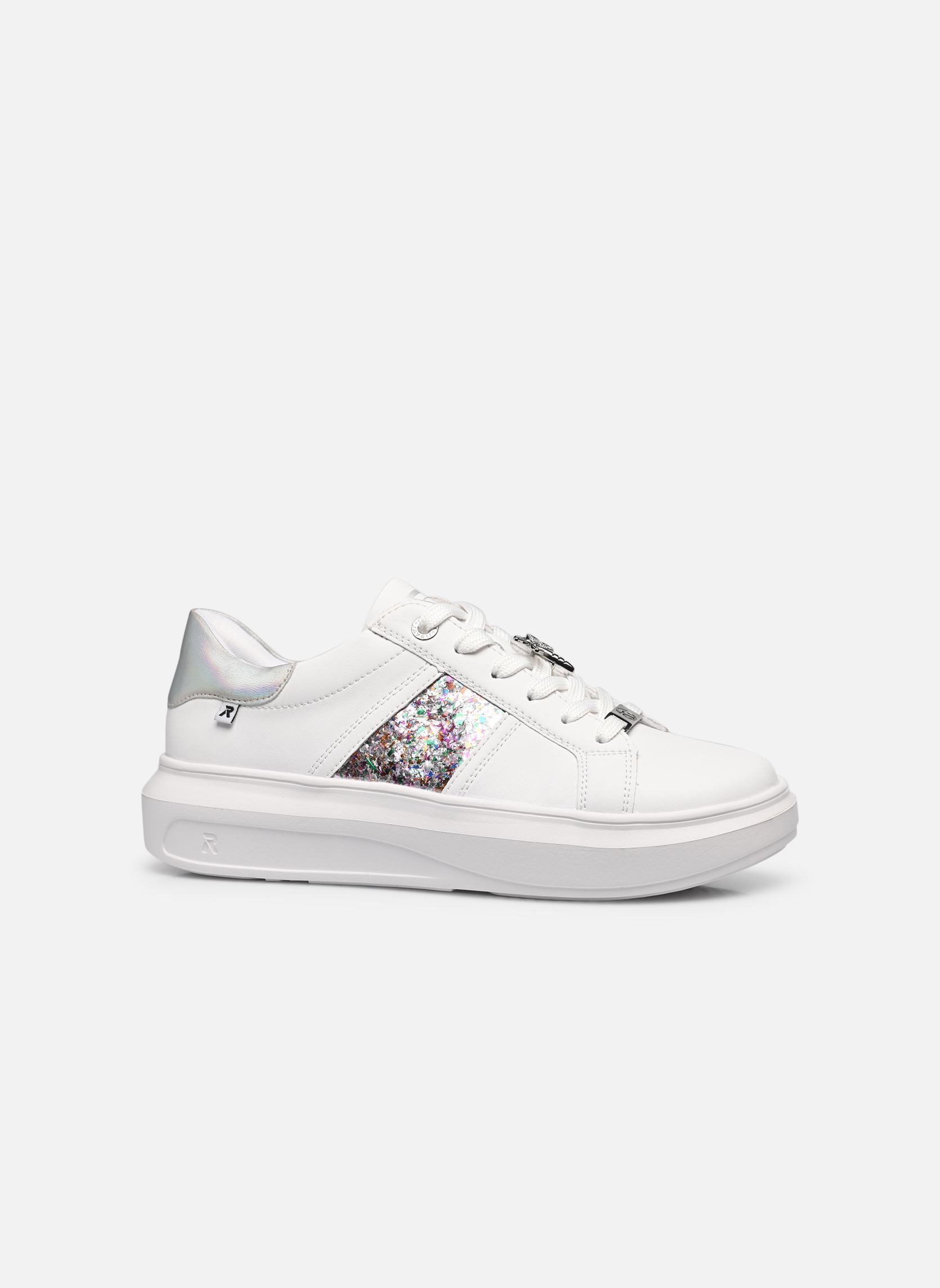 Lage sneakers W1202 dames wit Rieker Lage sneakers W1202 dames wit WEISS/PERLMUTT/SILBER-MULTI