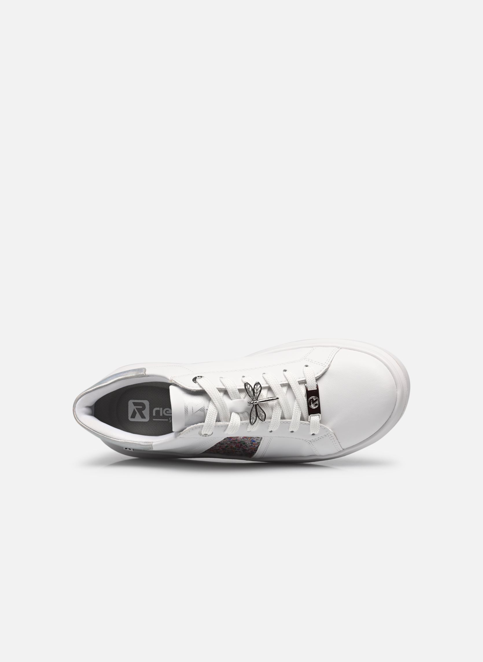 Lage sneakers W1202 dames wit Rieker Lage sneakers W1202 dames wit WEISS/PERLMUTT/SILBER-MULTI