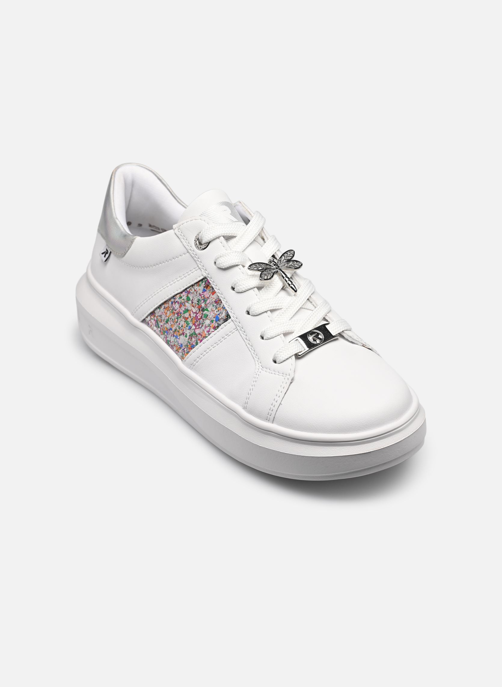 Lage sneakers W1202 dames wit Rieker Lage sneakers W1202 dames wit WEISS/PERLMUTT/SILBER-MULTI