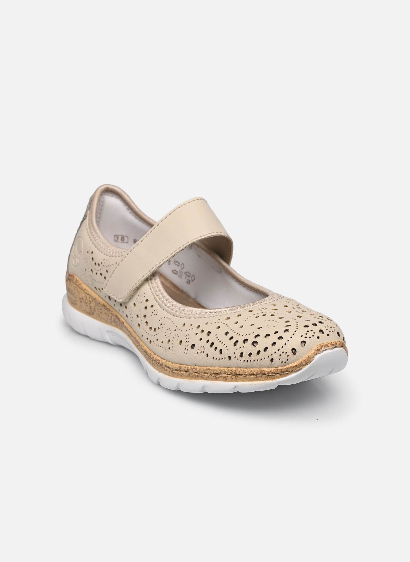 Mary Janes N4299 dames beige Rieker Mary Janes N4299 dames beige PERLE/CEMENT/PERLCREME