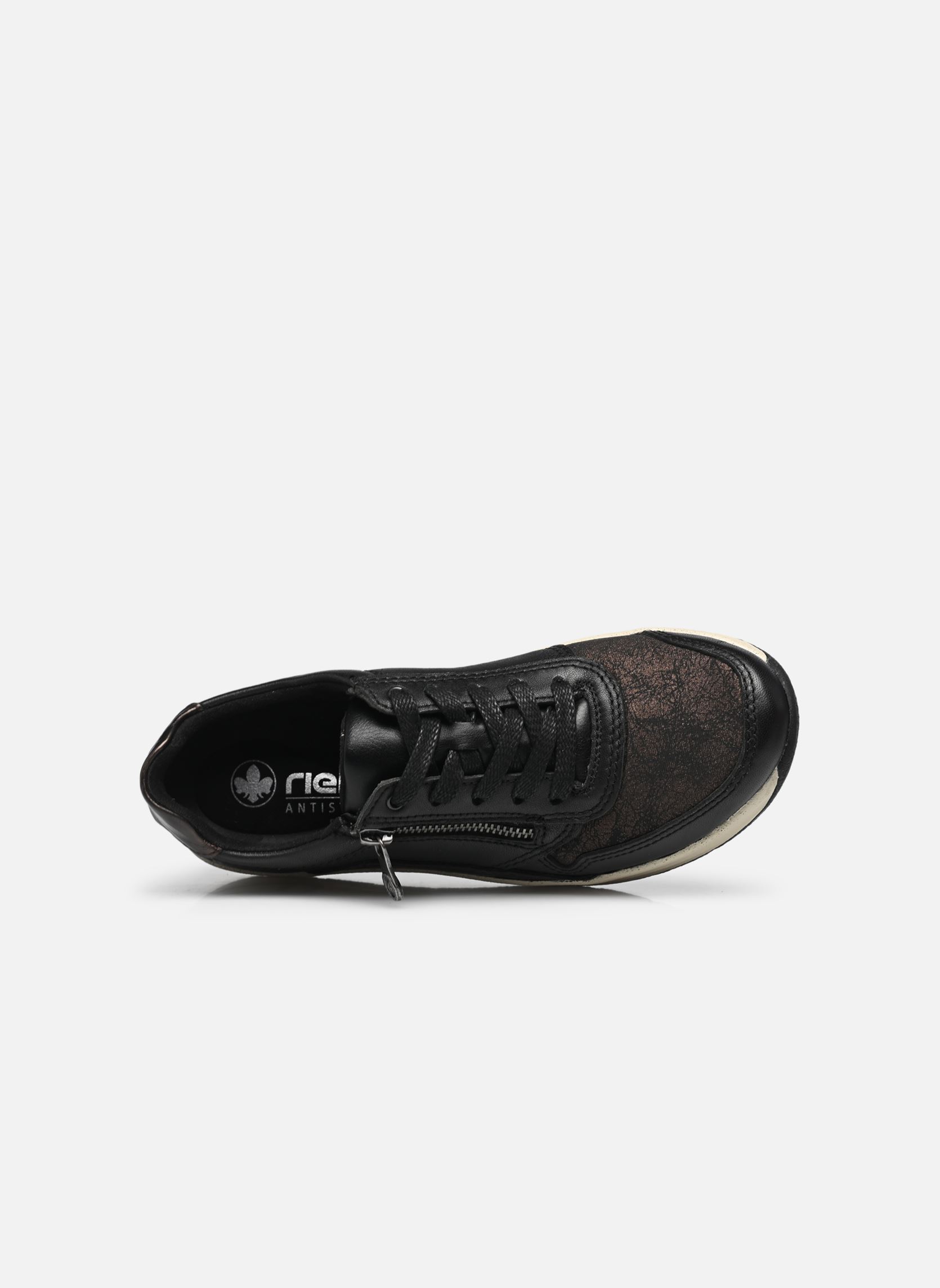 Baskets compensées N8114 femme noir Rieker Baskets compensées N8114 femme noir SCHWARZ/ANTIQUE/ANTIK/SCHWARZ