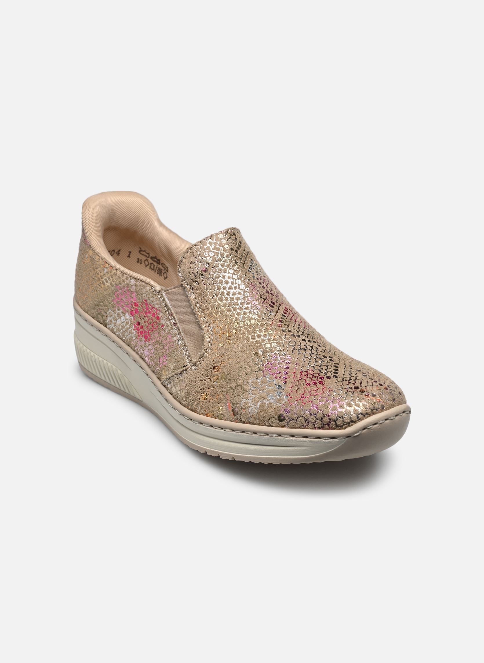 Sneakers con zeppa 48761 donna beige Rieker Sneakers con zeppa 48761 donna beige MULTICOLORE
