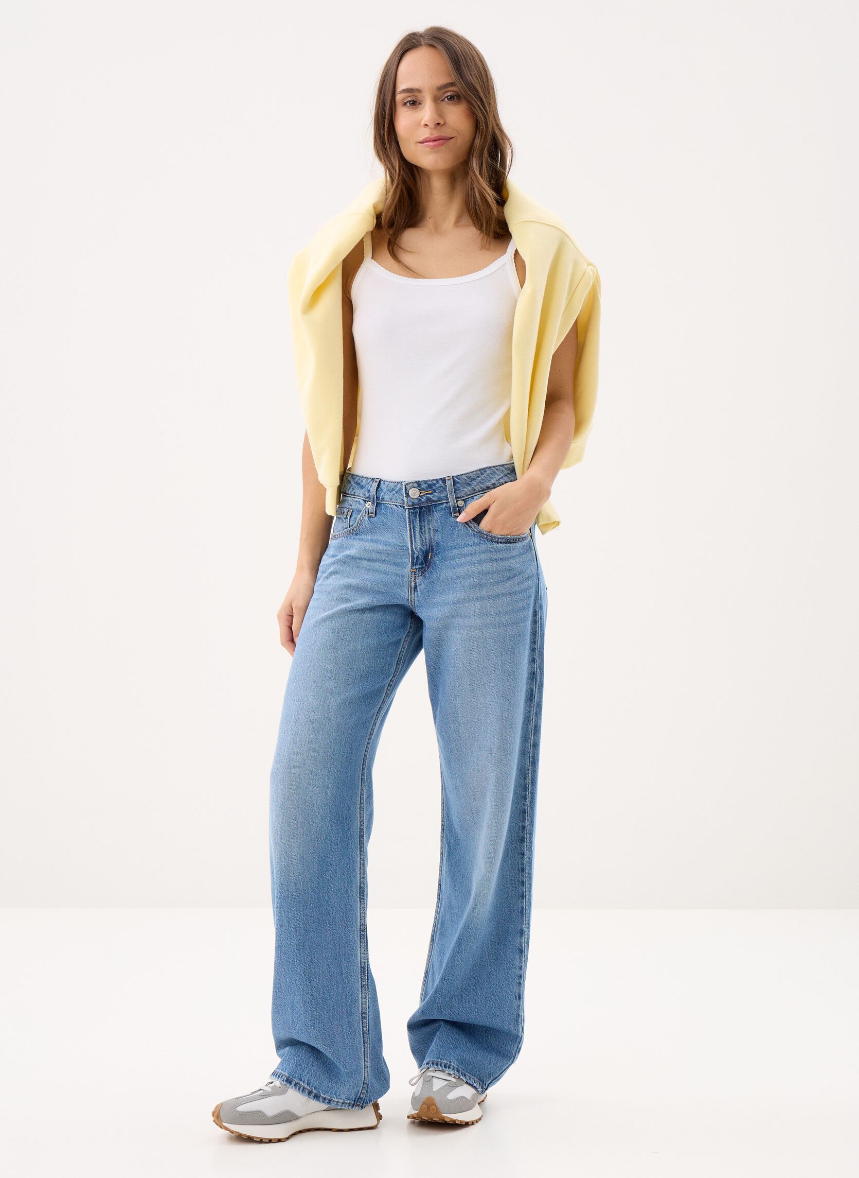Wijde jeans / Flared Jeans LOW LOOSE dames blauw Levi's Wijde jeans / Flared Jeans LOW LOOSE dames blauw GOOD GRADES TENCEL