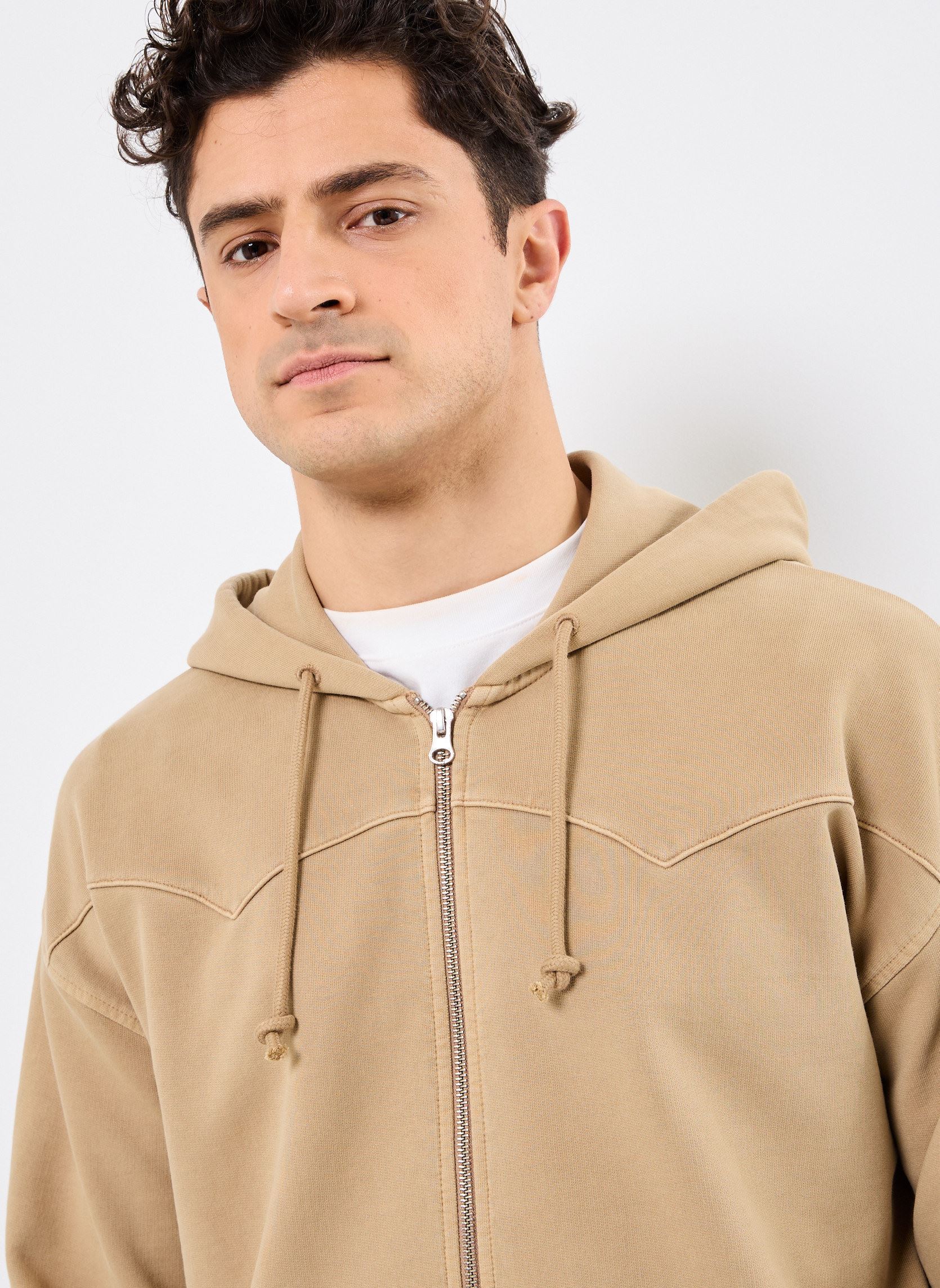 Sweats zippés LOWELL WESTERN FULL ZIP homme marron Levi's Sweats zippés LOWELL WESTERN FULL ZIP homme marron GARMENT DYE HARVEST GOLD