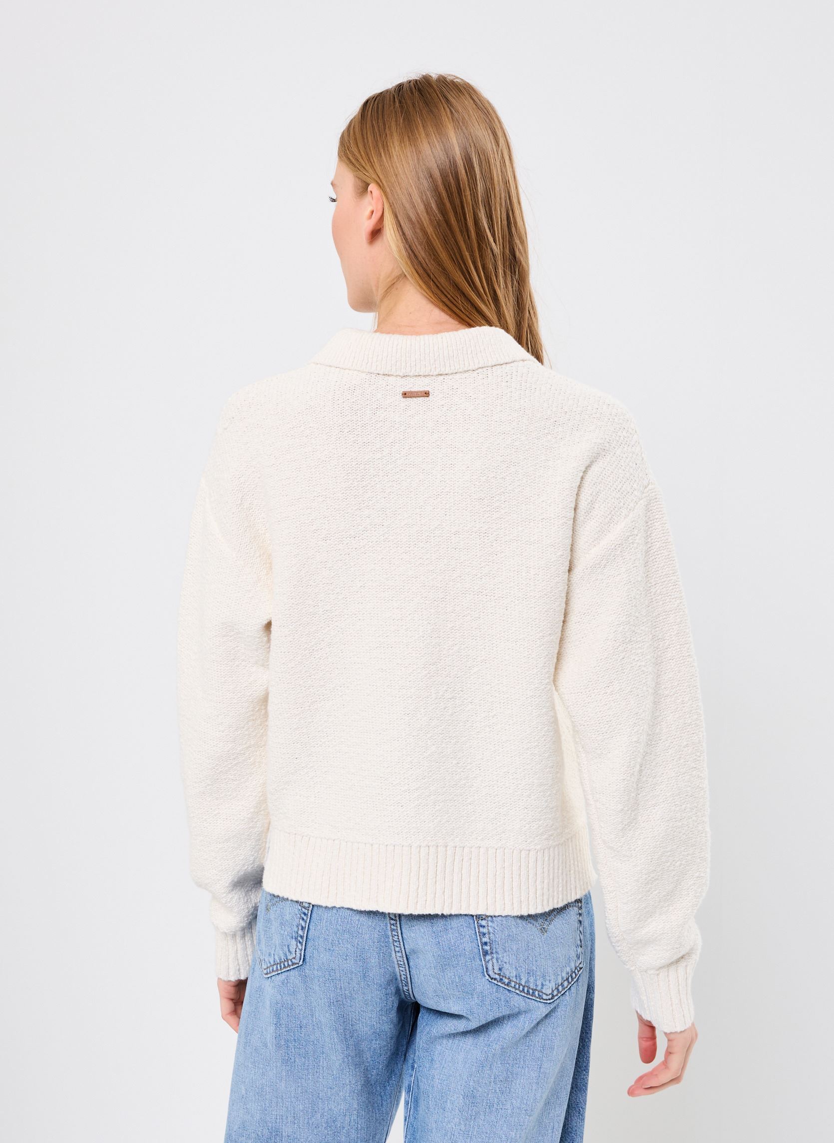 Pullover SATELLITE POLO SWEATER damen weiß Levi's Pullover SATELLITE POLO SWEATER damen weiß EGRET COTTON