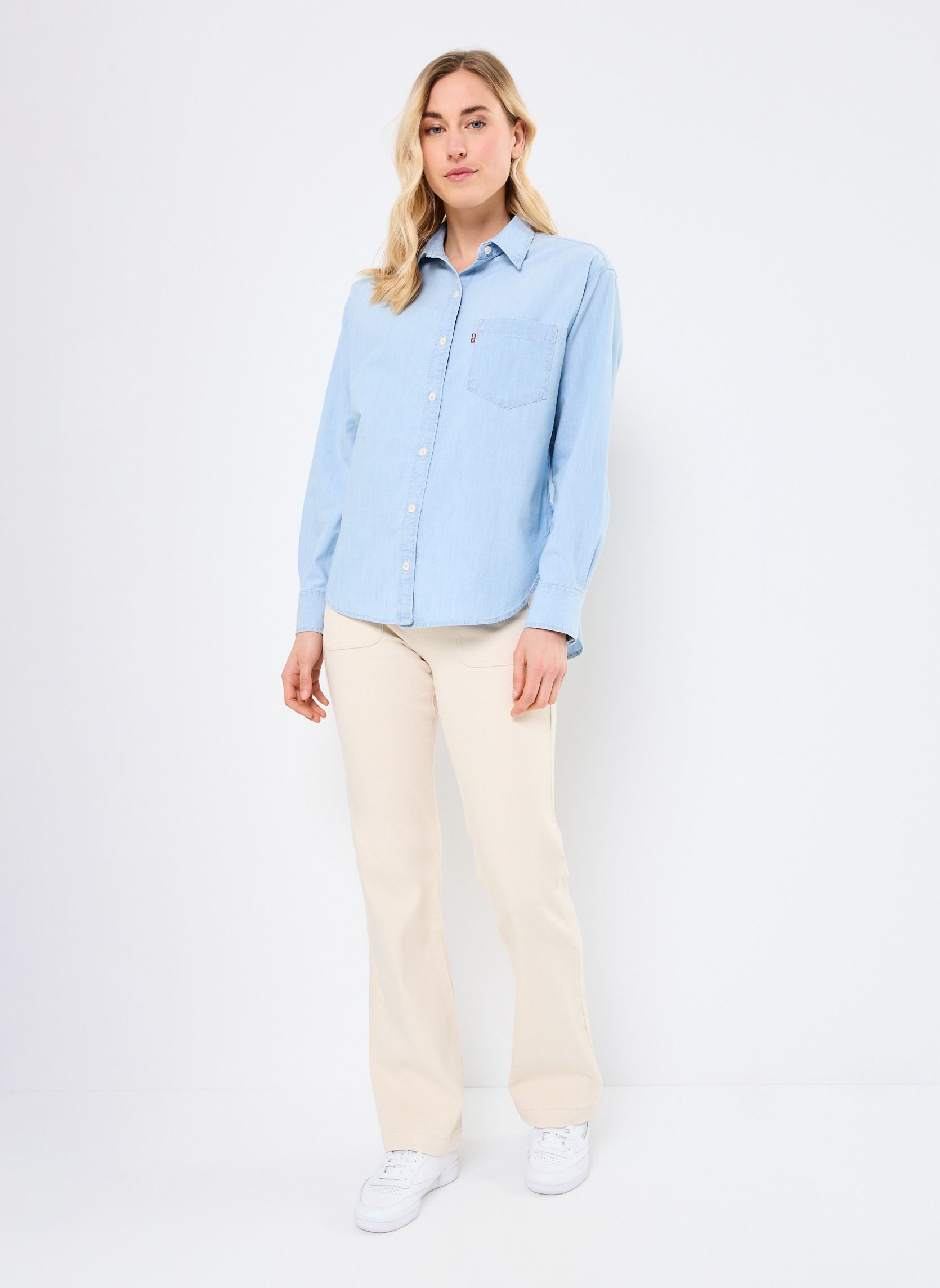 Chemises manches longues HARLIE NEW BF SHIRT femme bleu Levi's Chemises manches longues HARLIE NEW BF SHIRT femme bleu WHERE IS SHE