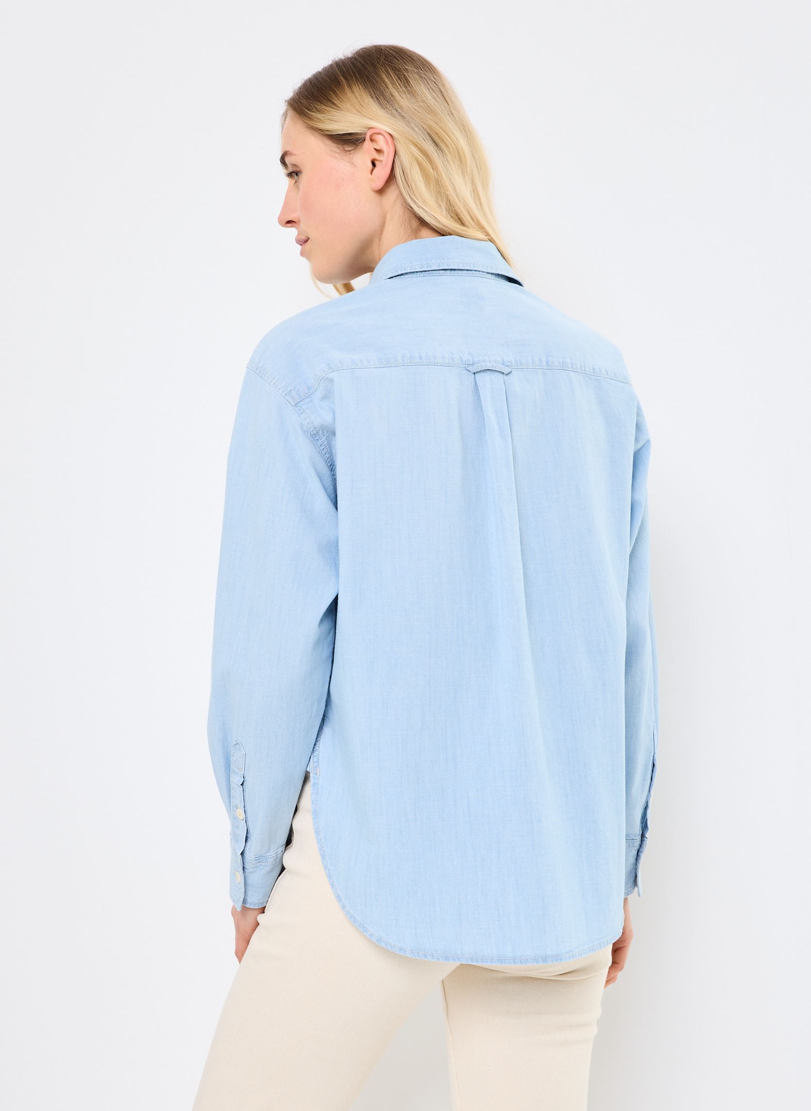 Chemises manches longues HARLIE NEW BF SHIRT femme bleu Levi's Chemises manches longues HARLIE NEW BF SHIRT femme bleu WHERE IS SHE