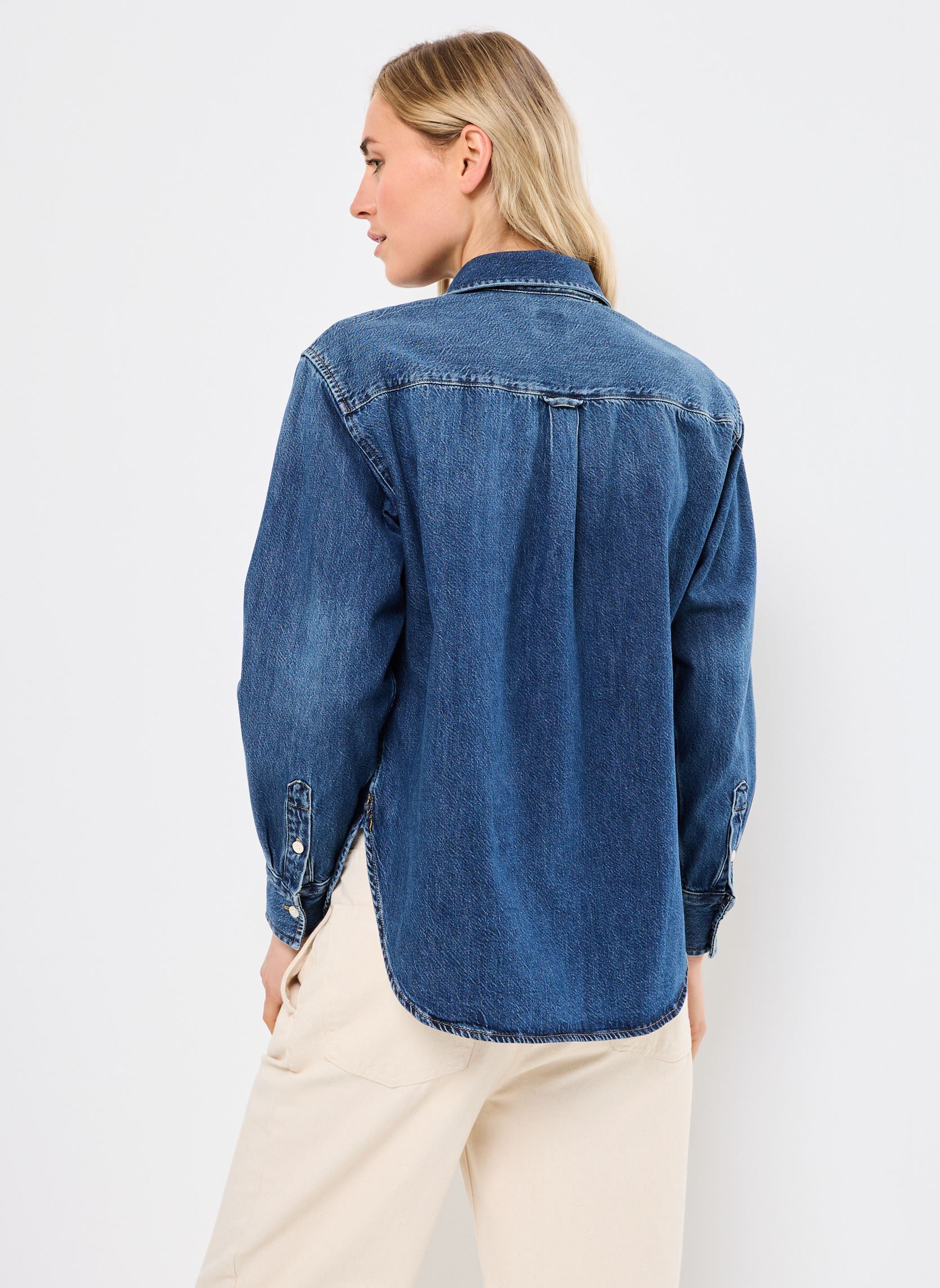 Lange mouw overhemden HARLIE NEW BF SHIRT dames blauw Levi's Lange mouw overhemden HARLIE NEW BF SHIRT dames blauw PLAY AROUND