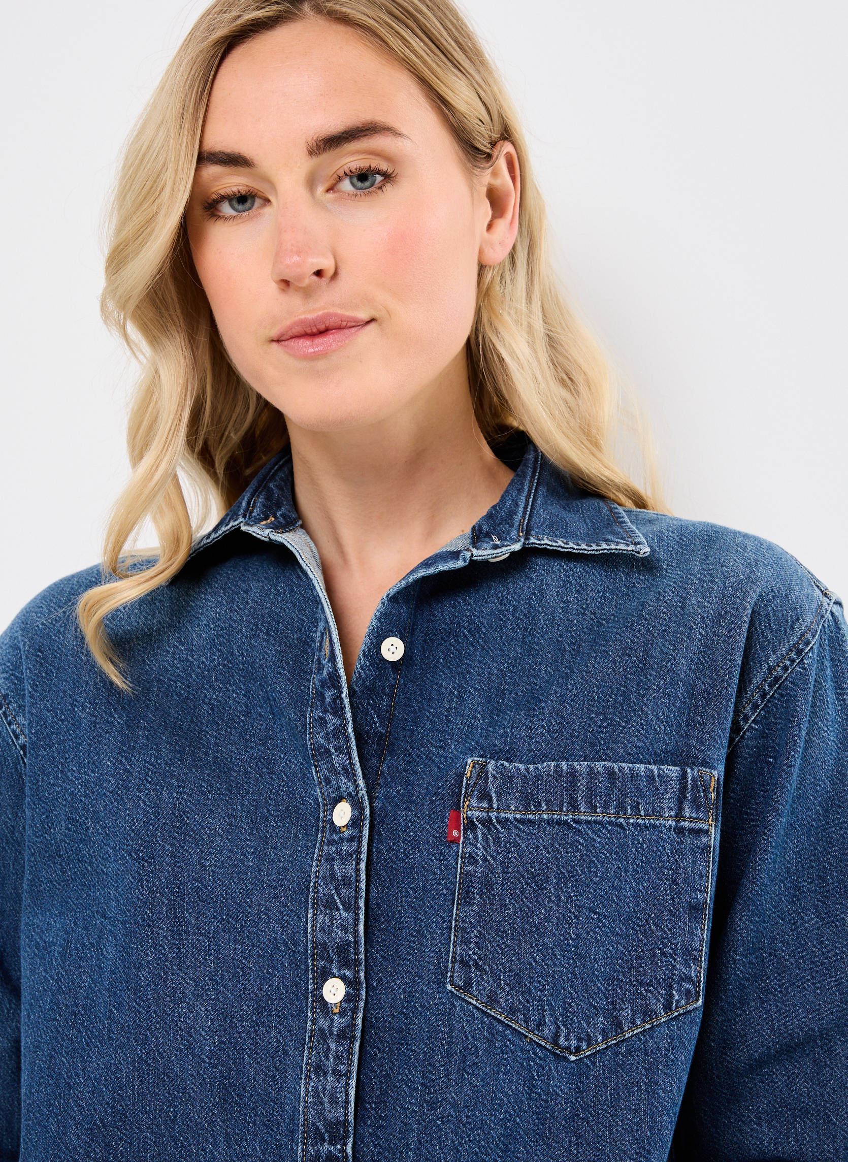 Lange mouw overhemden HARLIE NEW BF SHIRT dames blauw Levi's Lange mouw overhemden HARLIE NEW BF SHIRT dames blauw PLAY AROUND