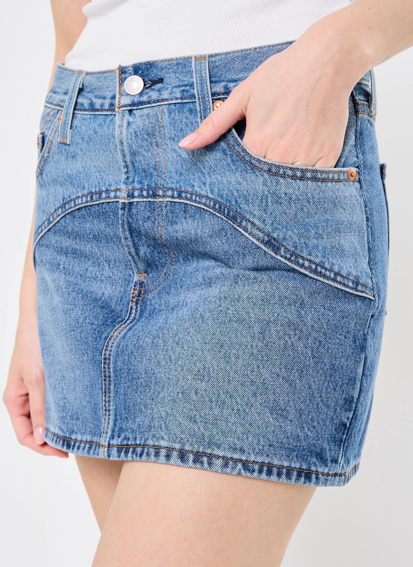 Jupes courtes ICON SKIRT WESTERN YOKE femme bleu Levi's Jupes courtes ICON SKIRT WESTERN YOKE femme bleu IRONIC ICONIC SKIRT