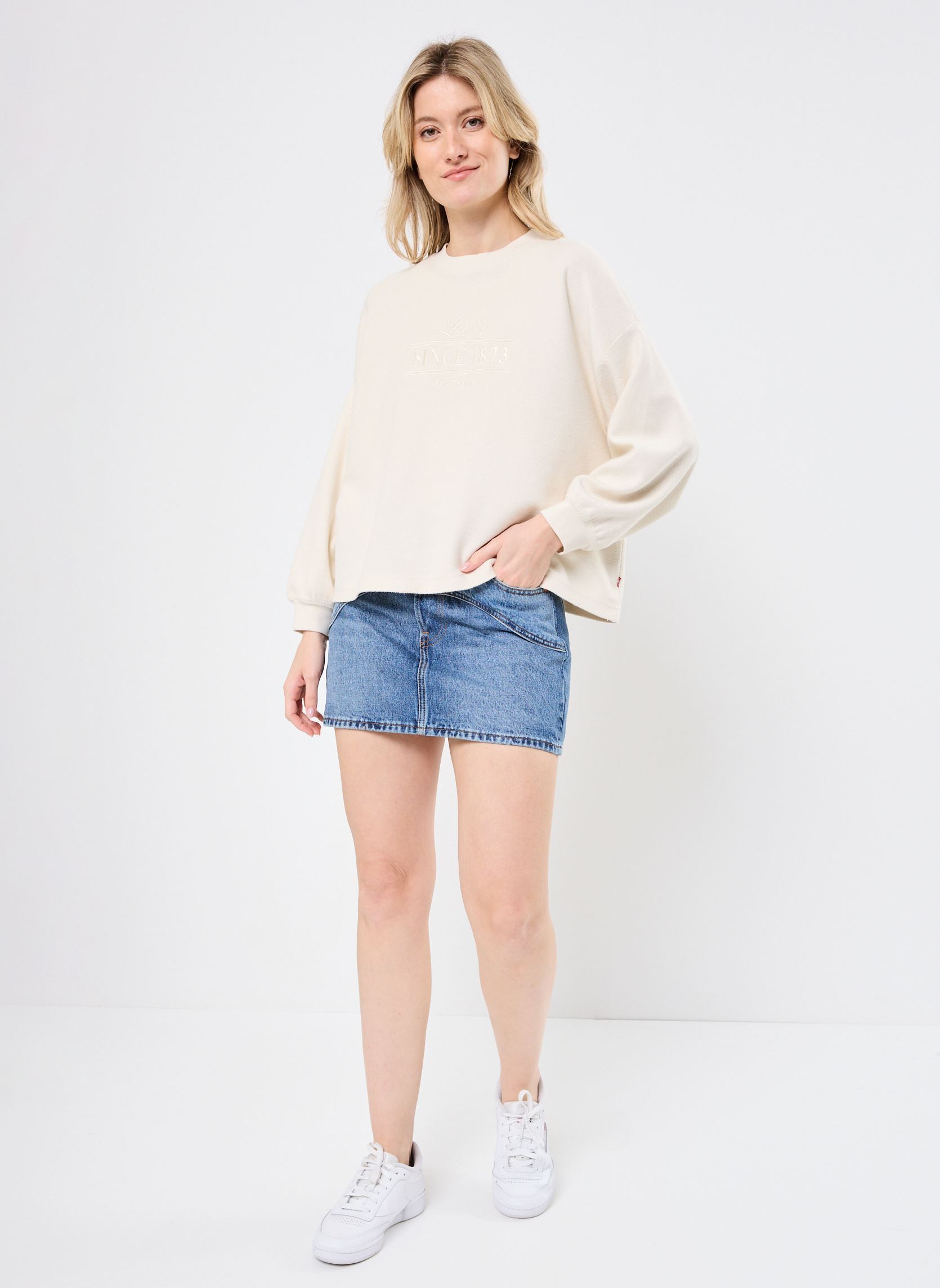 Sweatshirts GR LEO CREW 2.0 damen beige Levi's Sweatshirts GR LEO CREW 2.0 damen beige CREW LEVI'S SINCE 1873 BUTTERC