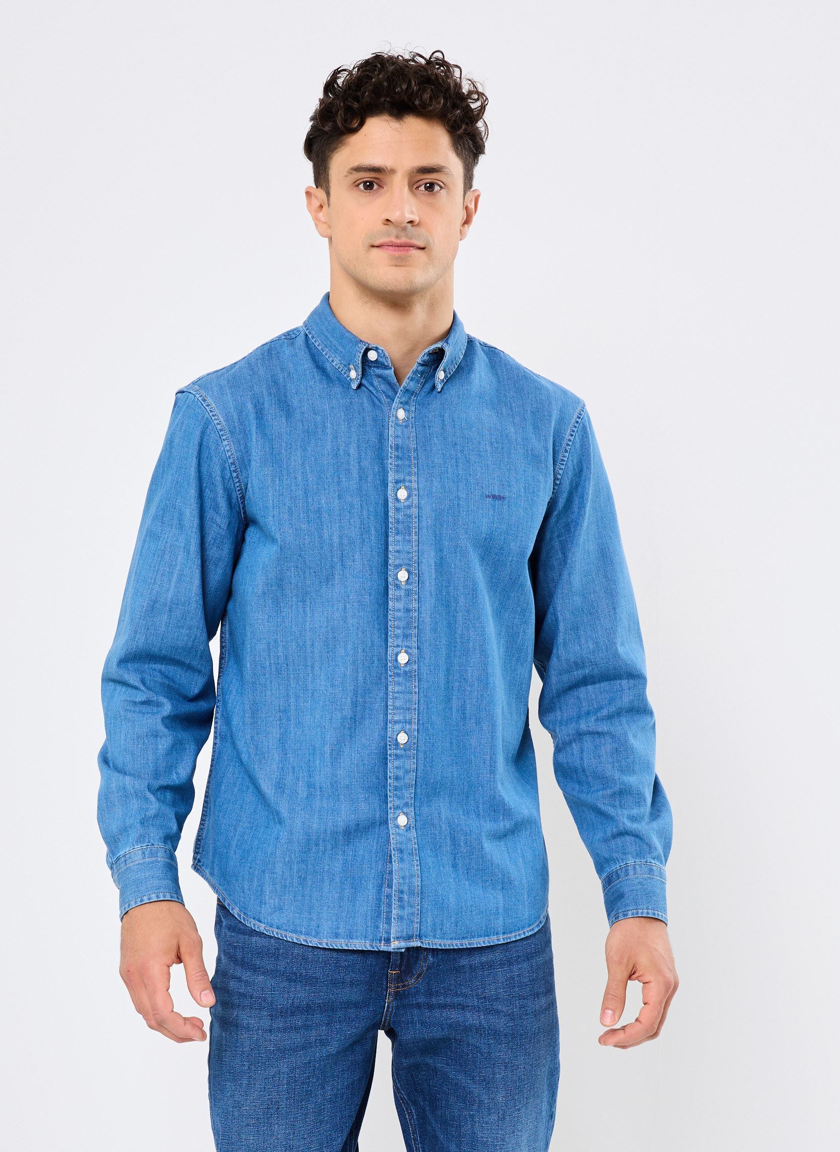 Chemise Levis A7210 0025 AUTHENTIC BUTTON DOWN WOODROW MID WASH IT - vue 3