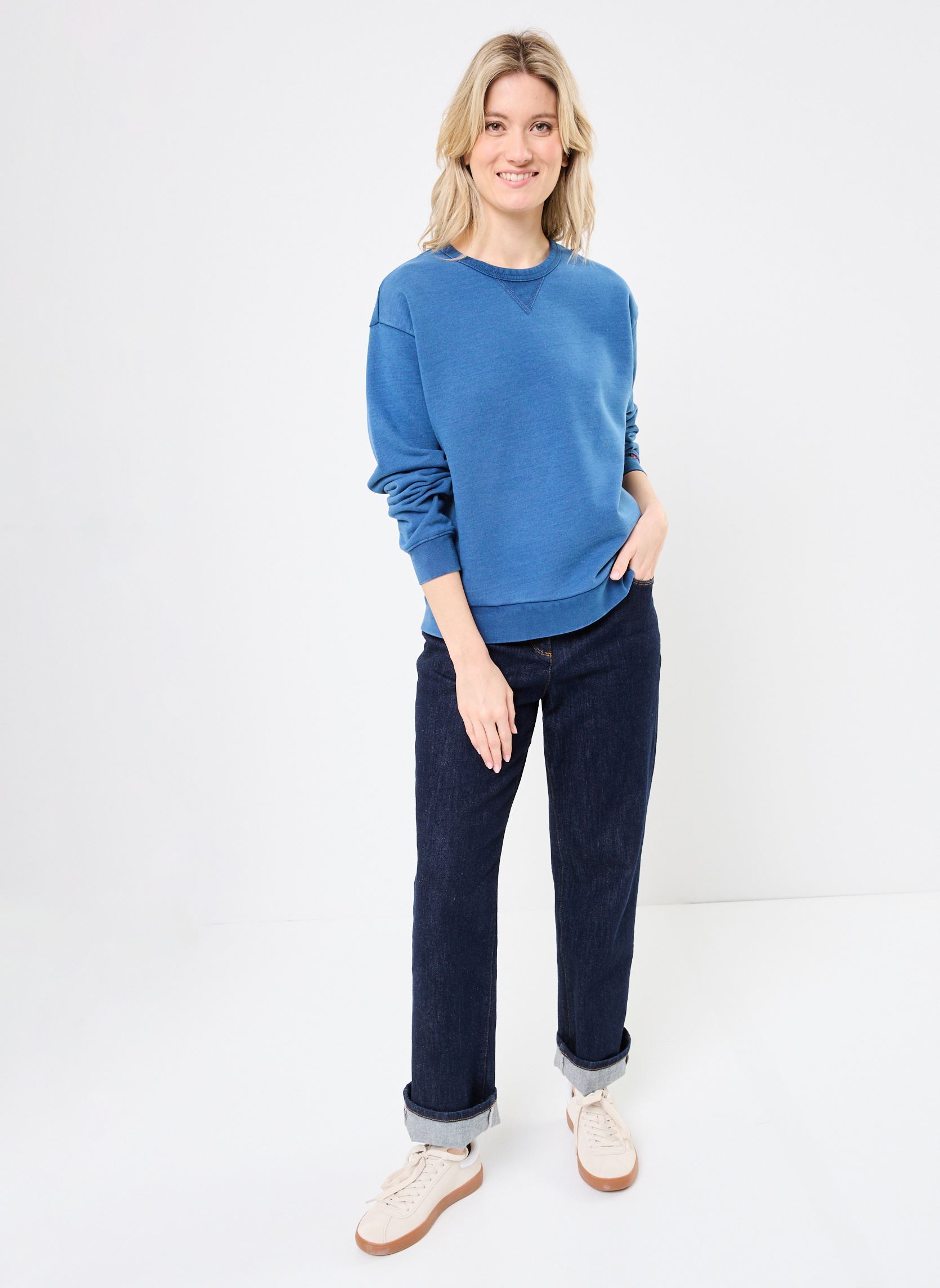 Sweatshirts HERITAGE CREW damen blau Levi's Sweatshirts HERITAGE CREW damen blau H125 WOMENS MEDIUM INDIGO Indi