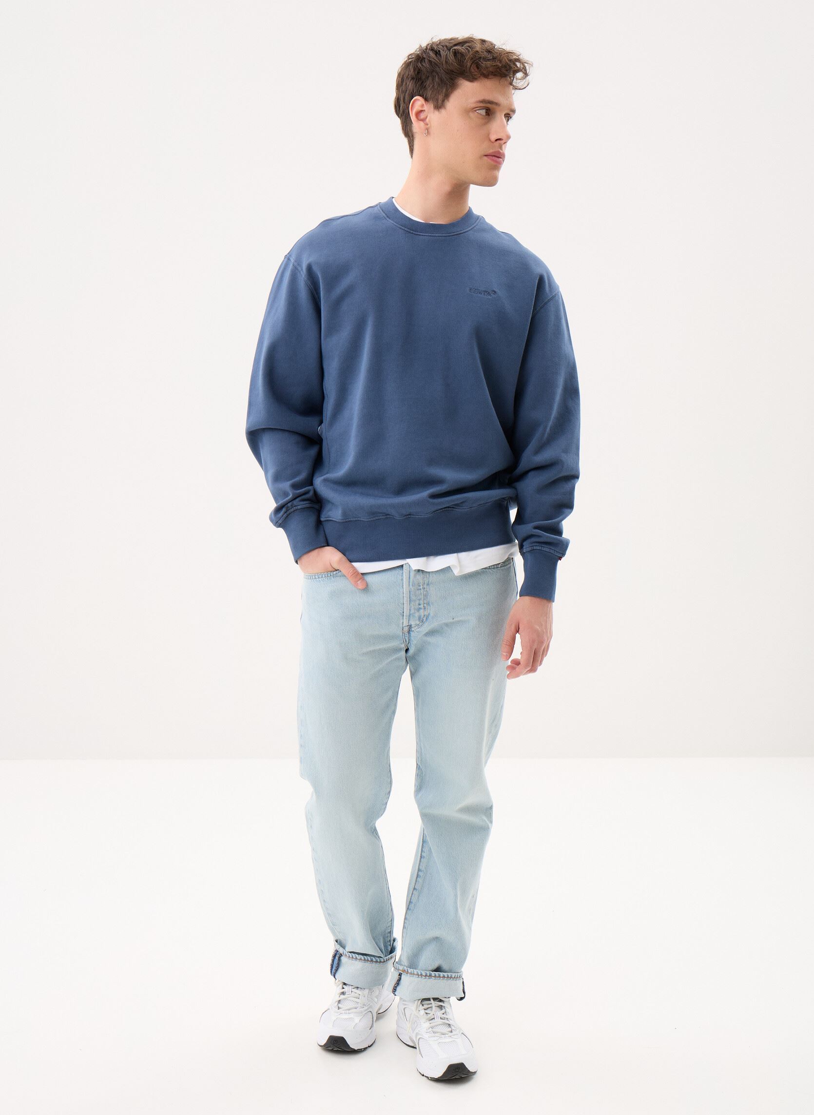 Sweats AUTHENTIC CREW homme bleu Levi's Sweats AUTHENTIC CREW homme bleu Sargasso Sea Garment Dye F Sar