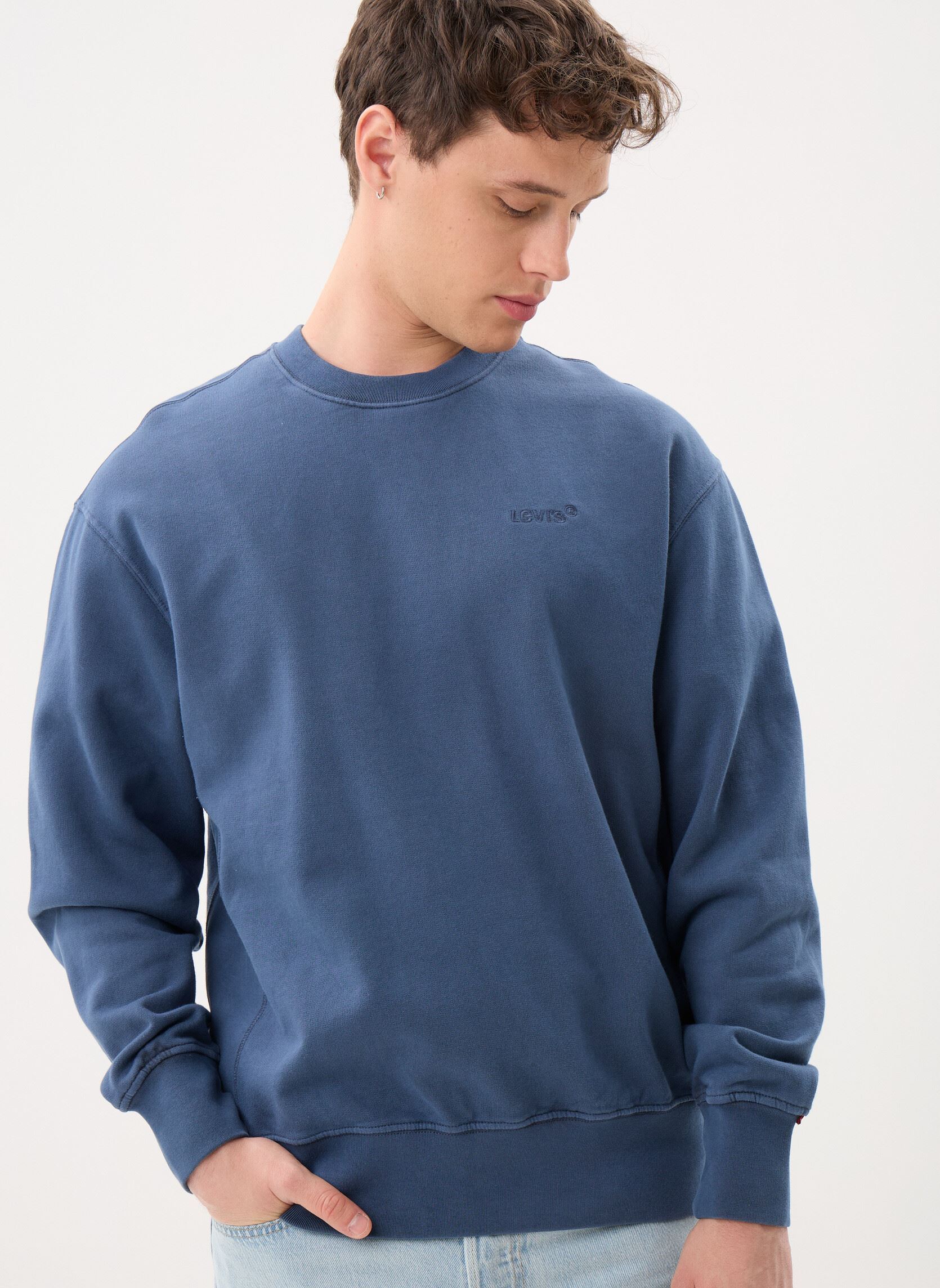 Sweat shirt Levis A9244 0002 AUTHENTIC CREW SARGASSO SEA IT - vue 2