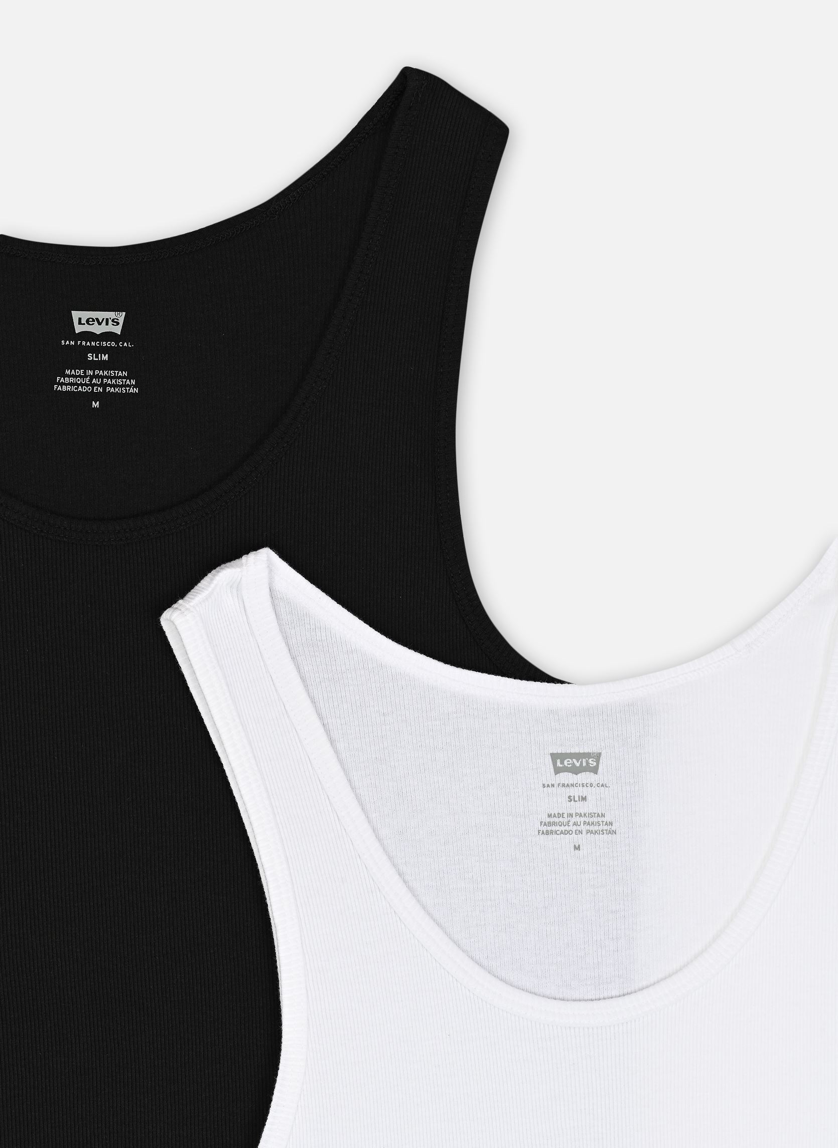 Tanktops TWO PACK RIB TANK herren weiß Levi's Tanktops TWO PACK RIB TANK herren weiß TWO PACK MINERAL BLACK / BRIGH