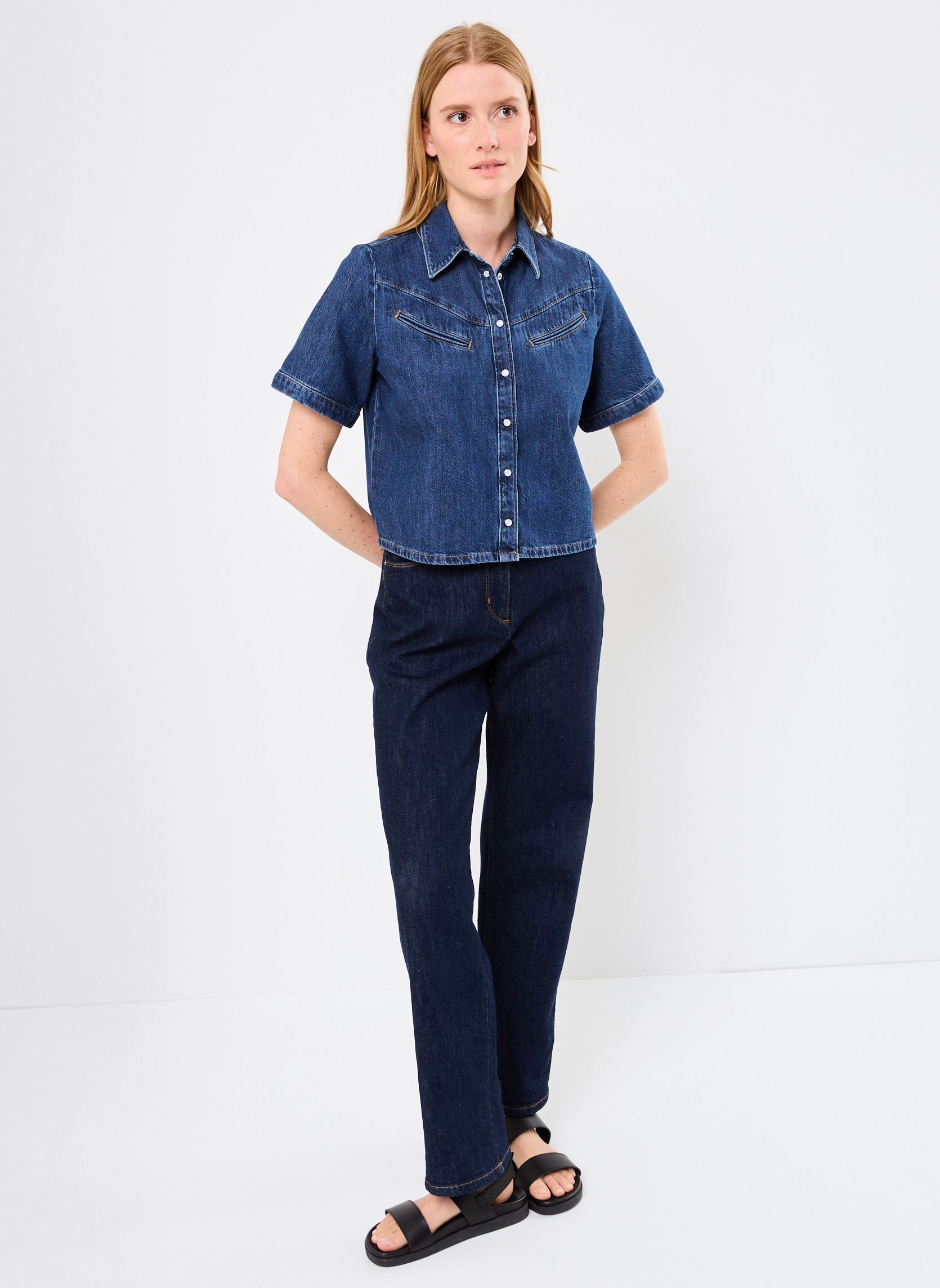 Chemises manches courtes RINOA CAMP SHIRT femme bleu Levi's Chemises manches courtes RINOA CAMP SHIRT femme bleu SLEDGE SISTER