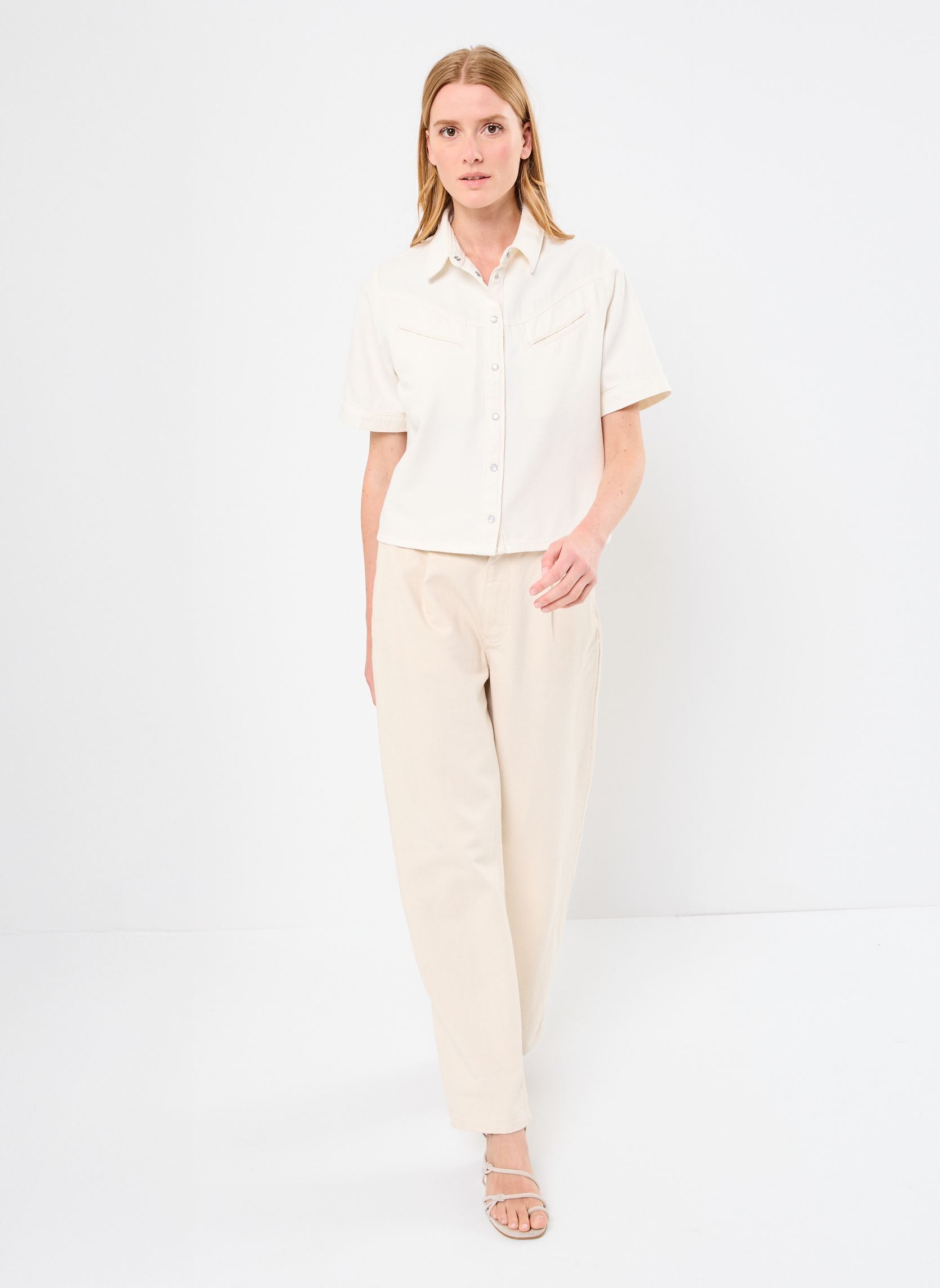Chemises manches courtes RINOA CAMP SHIRT femme blanc Levi's Chemises manches courtes RINOA CAMP SHIRT femme blanc SEEDED STATE