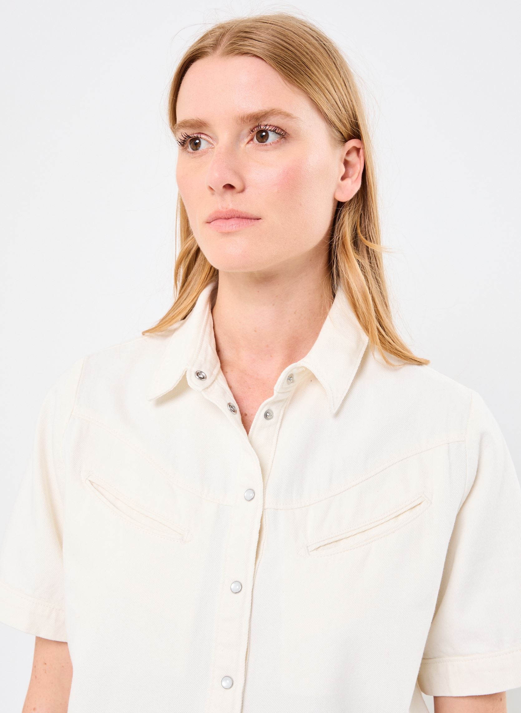 Chemises manches courtes RINOA CAMP SHIRT femme blanc Levi's Chemises manches courtes RINOA CAMP SHIRT femme blanc SEEDED STATE