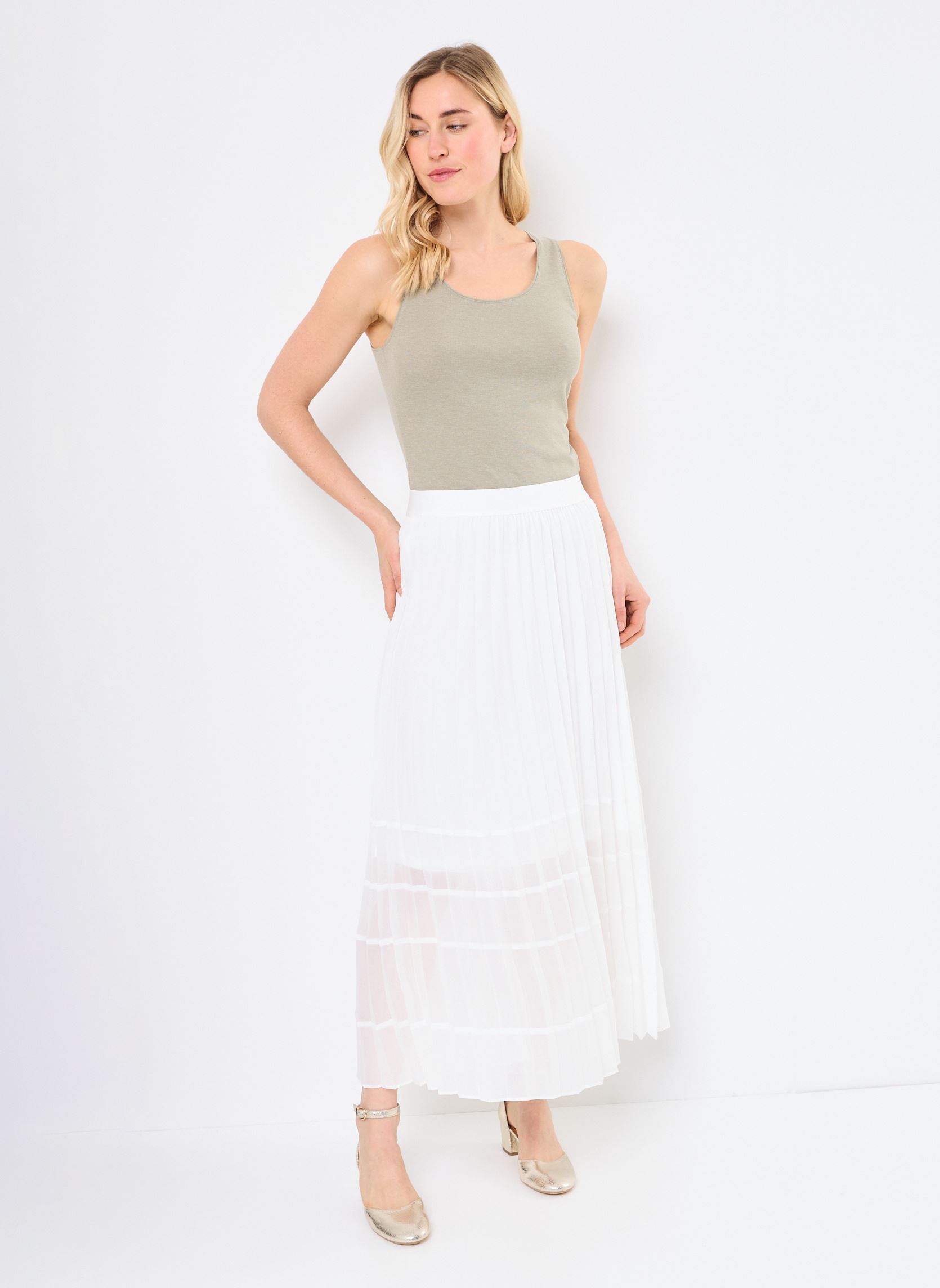Gonne al ginocchio JORDANIA donna beige Georgia Rose Gonne al ginocchio JORDANIA donna beige ECRU