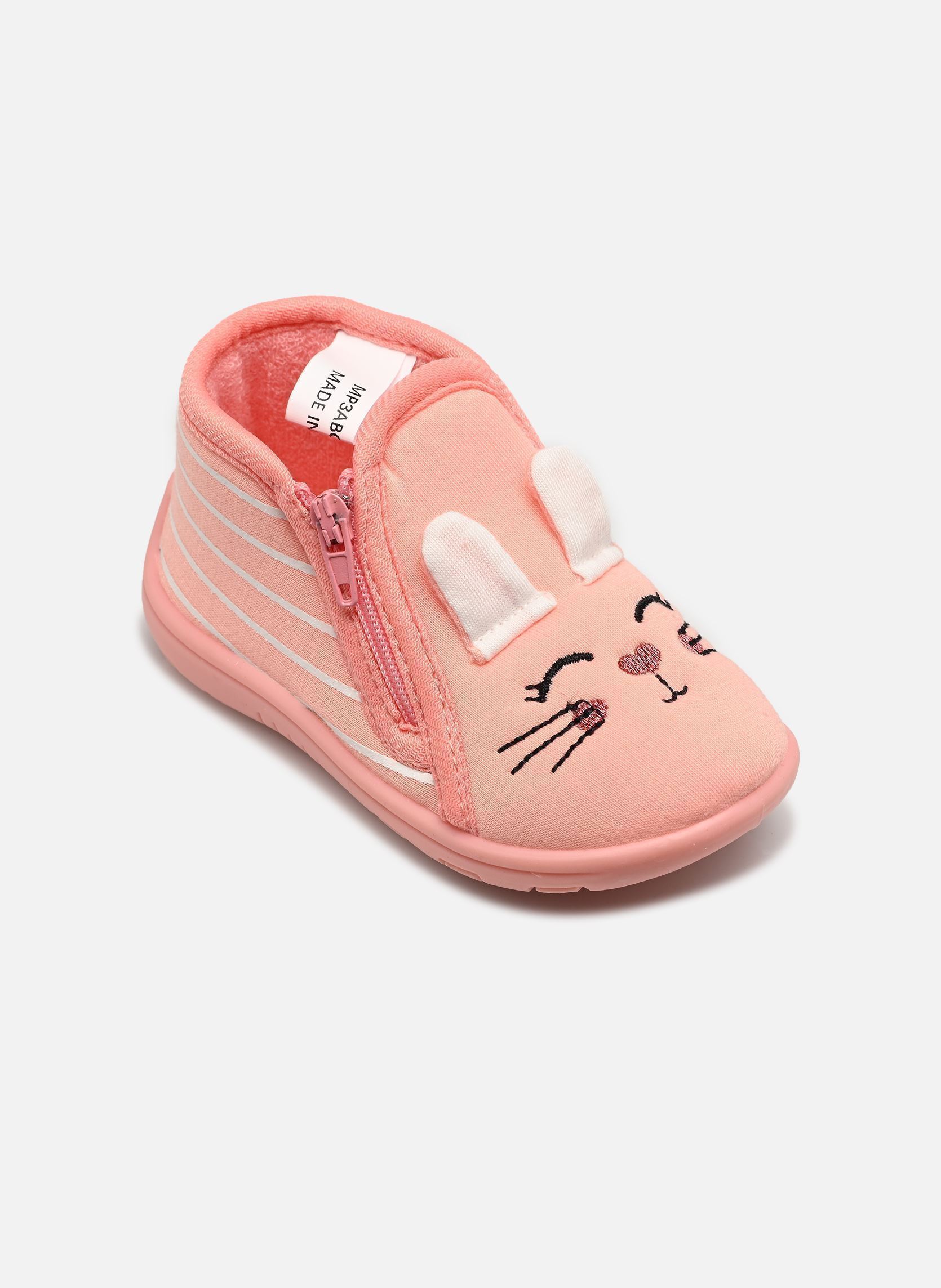 Knöchelhohe Hausschuhe Chaussons enfant JAIN mädchen rosa Sarenza Wear Knöchelhohe Hausschuhe Chaussons enfant JAIN mädchen rosa ROSE