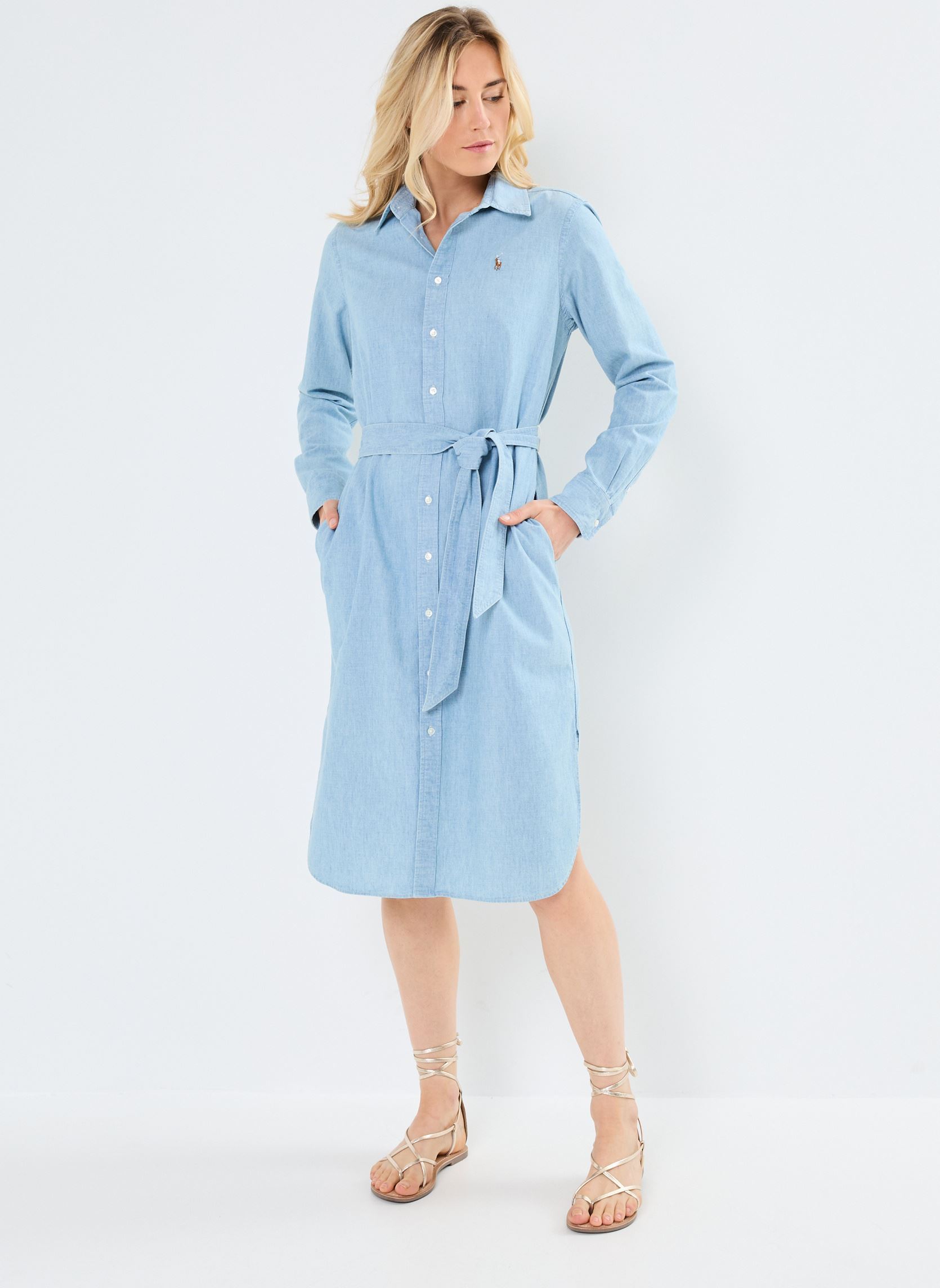 Vêtements Polo Ralph Lauren N Cory Dr Long Sleeve Day Dress 211963464 pour Accessoires