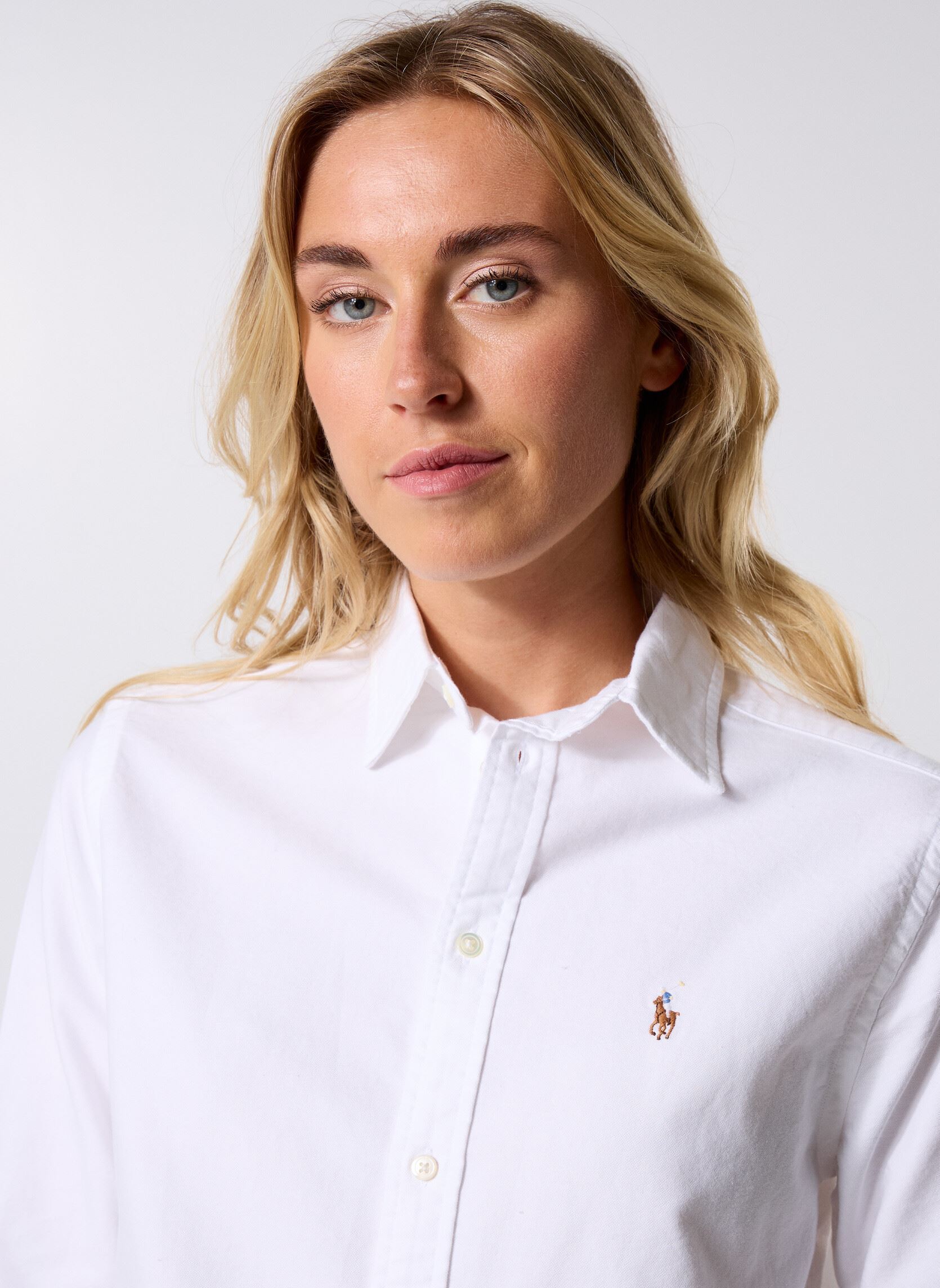 Chemises manches longues Classic-Long Sleeve-Button Front Shirt femme blanc Polo Ralph Lauren Chemises manches longues Classic-Long Sleeve-Button Front Shirt femme blanc BSR WHITE