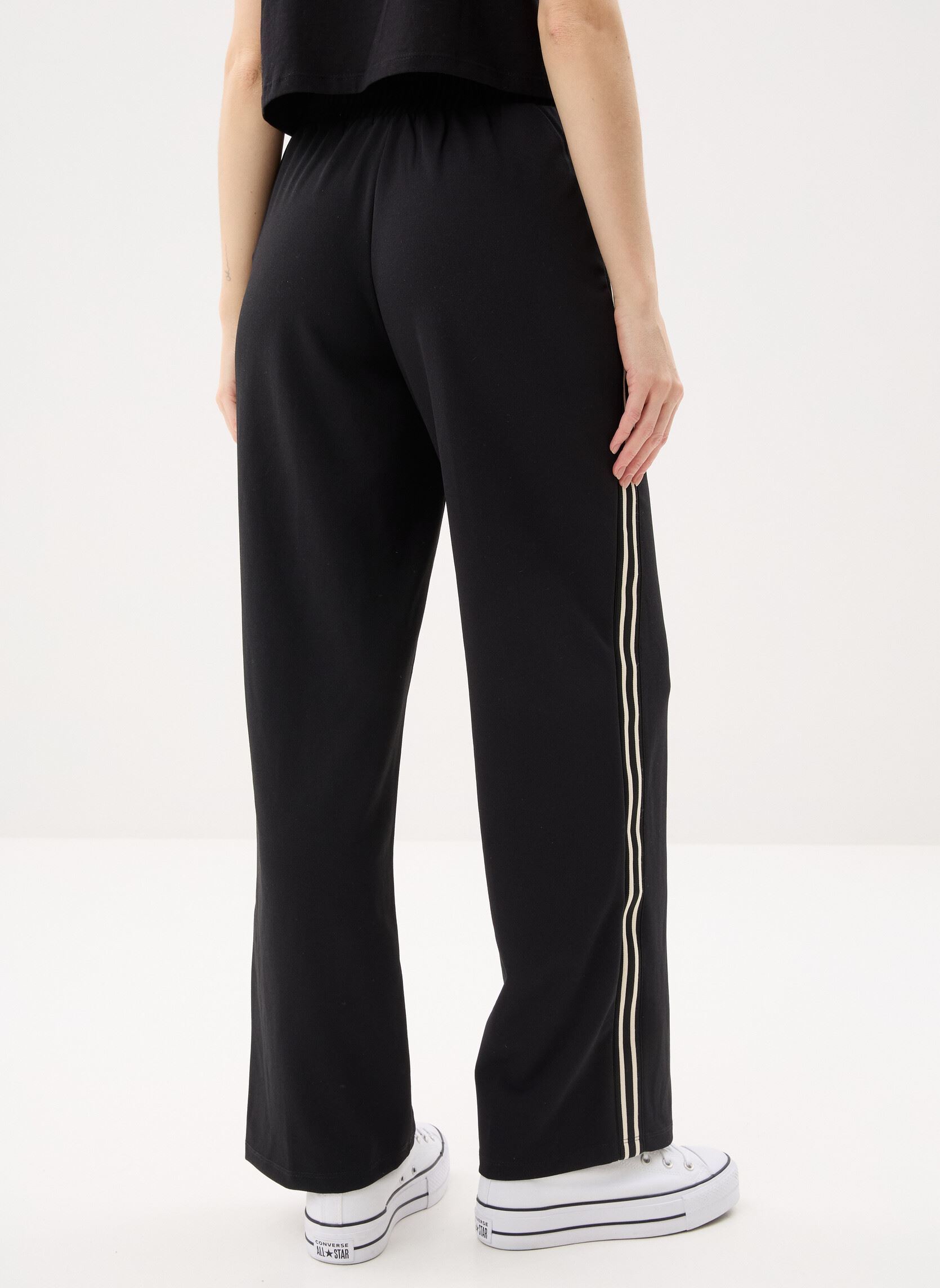 Wijde broeken PANTALON-CITY dames zwart MADE BY Wijde broeken PANTALON-CITY dames zwart JET BLACK